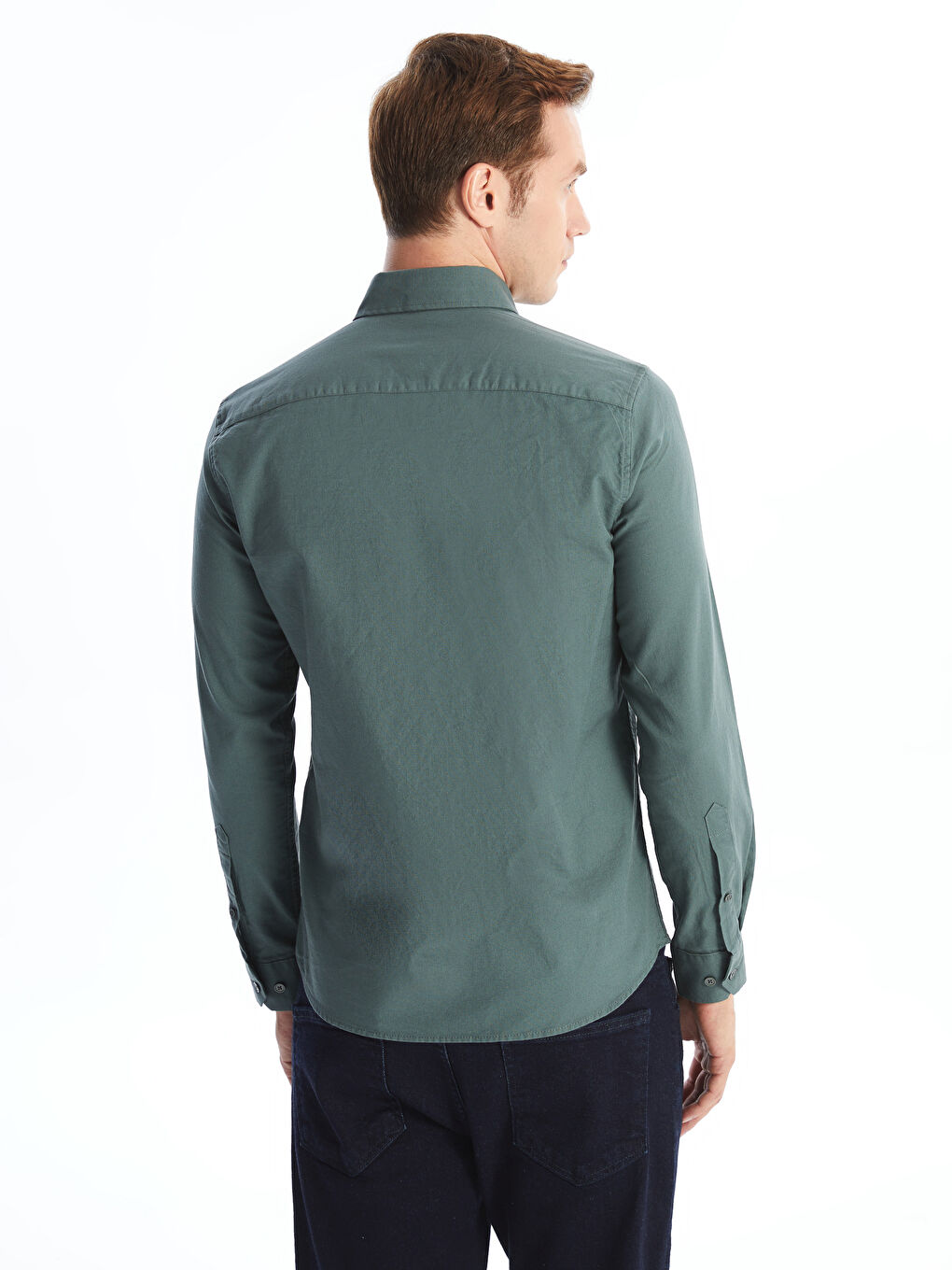 LCWAIKIKI Classic Slim Fit Long Sleeve Oxford Men's Shirt -W52940Z8-SWL