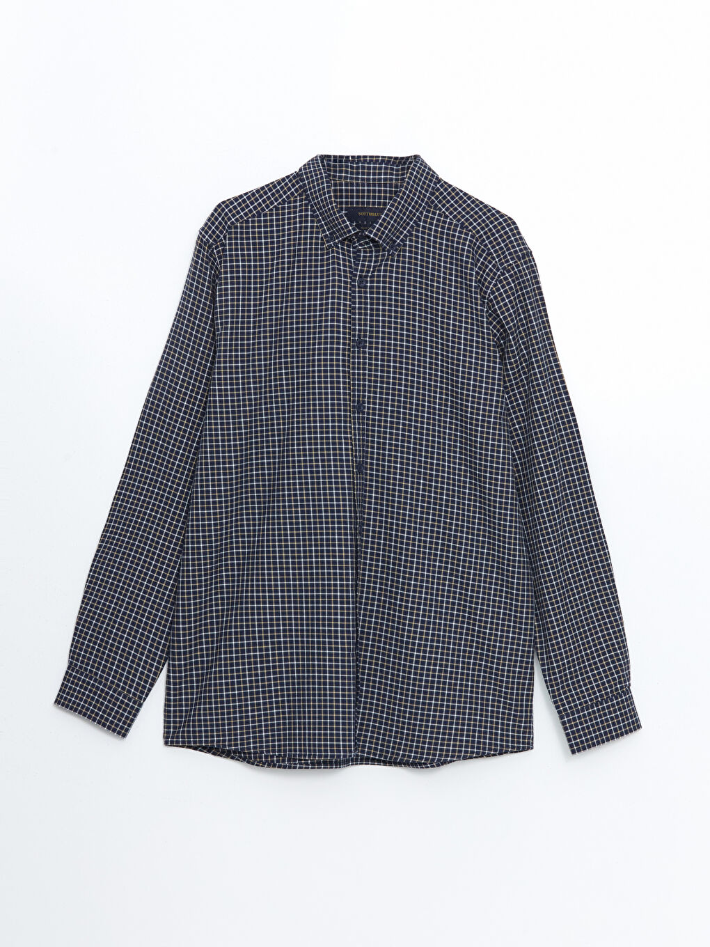 SOUTHBLUE Slim Fit Long Sleeve Plaid Poplin Men's Shirt -W4LP92Z8-RFH