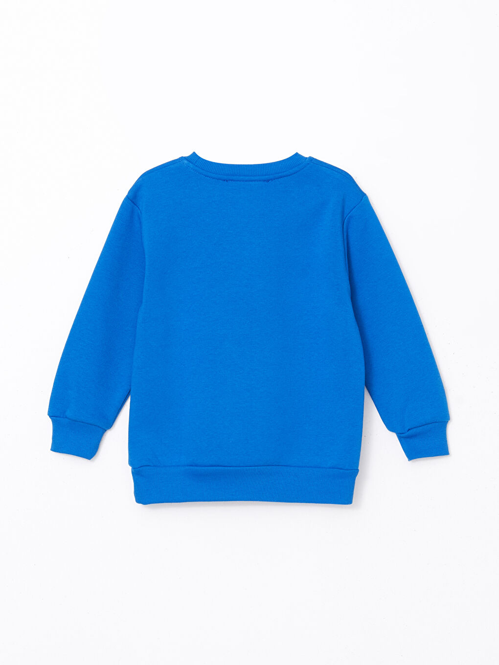 LCW Kids Mavi Bisiklet Yaka Baskılı Erkek Çocuk Sweatshirt - 1