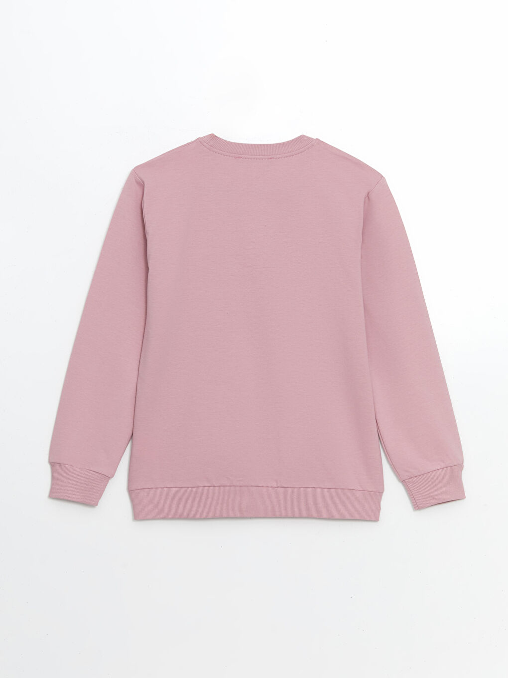 LCW Kids Pembe Bisiklet Yaka Baskılı Kız Çocuk Sweatshirt - 1