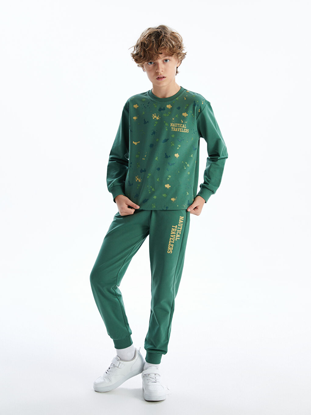 Haki Beli Lastikli Erkek Çocuk Jogger Eşofman Altı-1