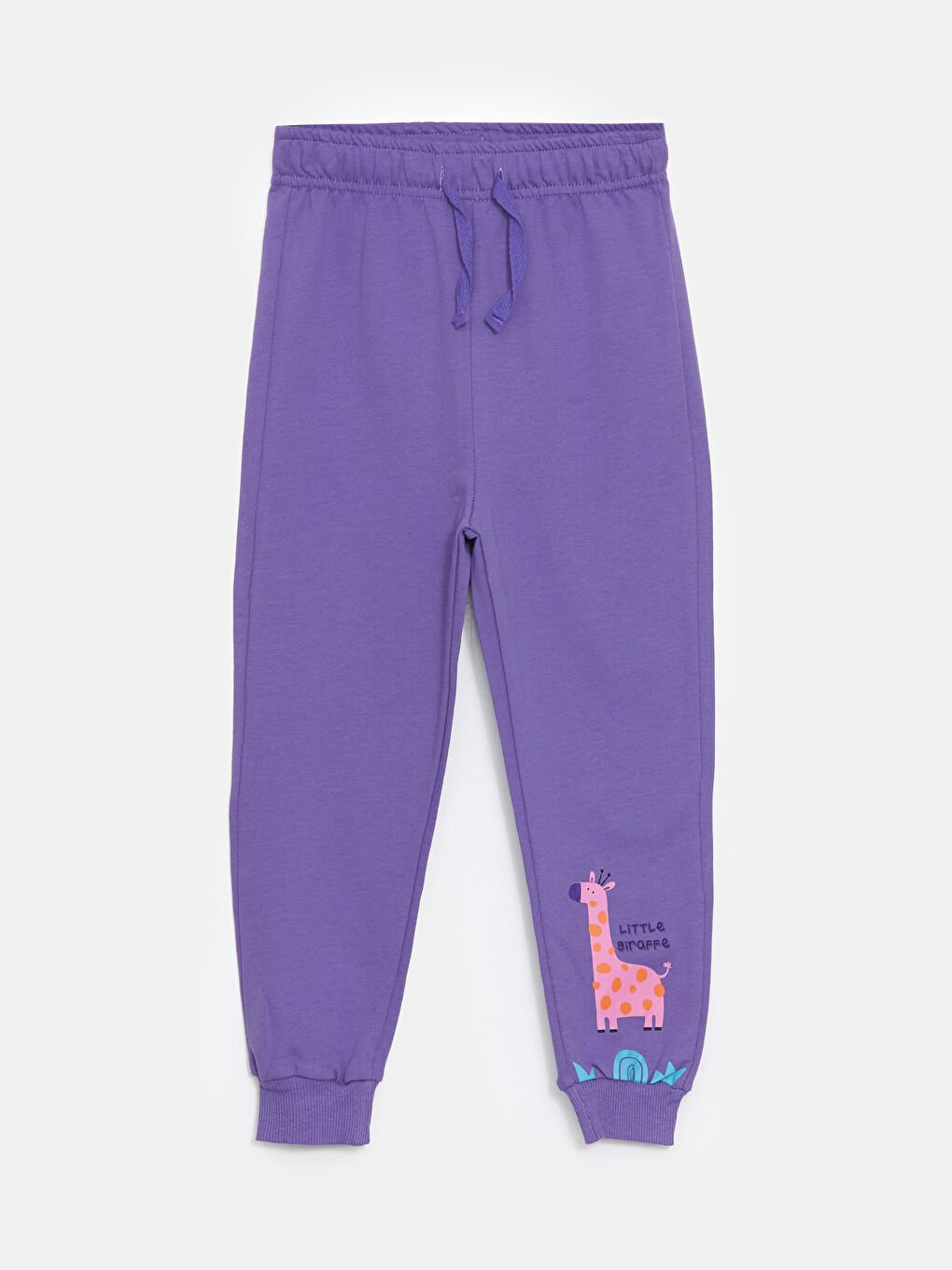 LCW Kids Lila Beli Lastikli Kız Çocuk Jogger Eşofman Altı