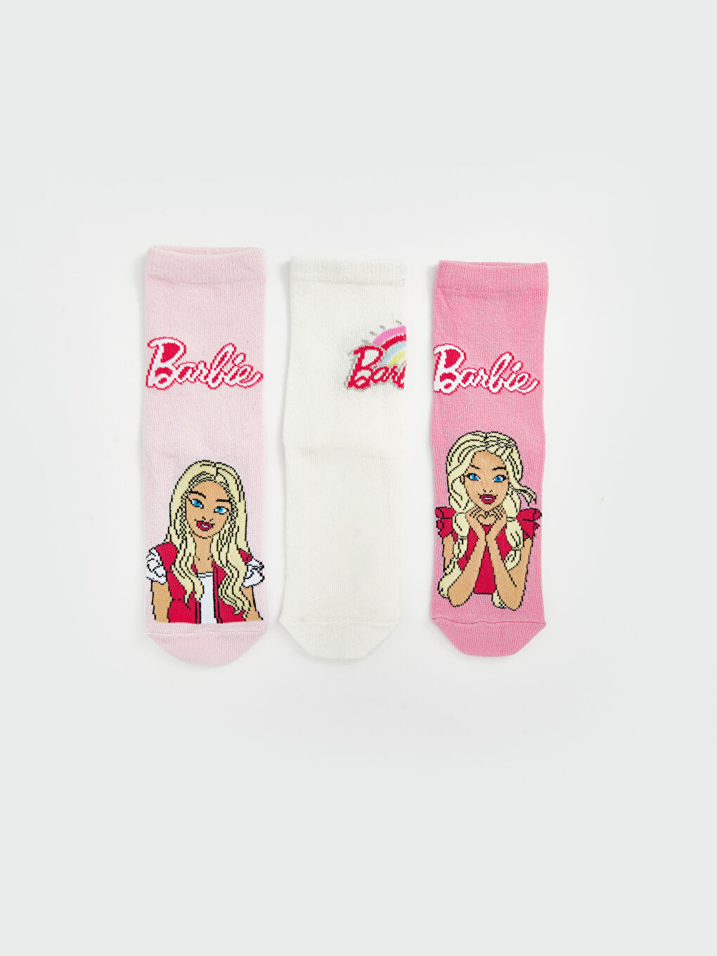 Barbie Patterned Girls' Ankle Socks 3-pack