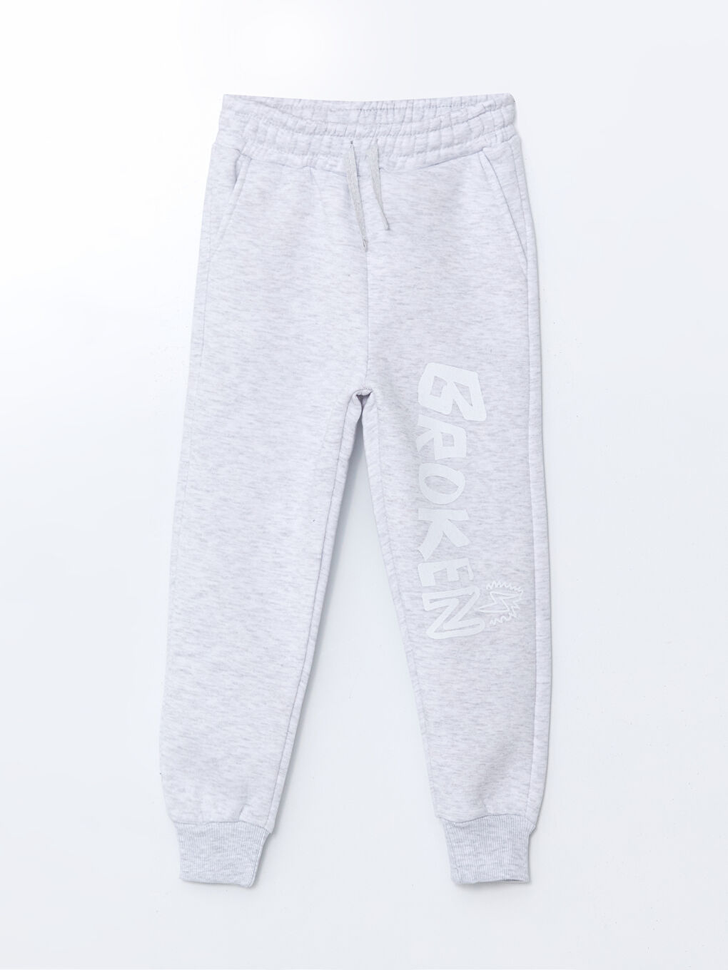 Gri Beli Lastikli Erkek Çocuk Jogger Eşofman Altı