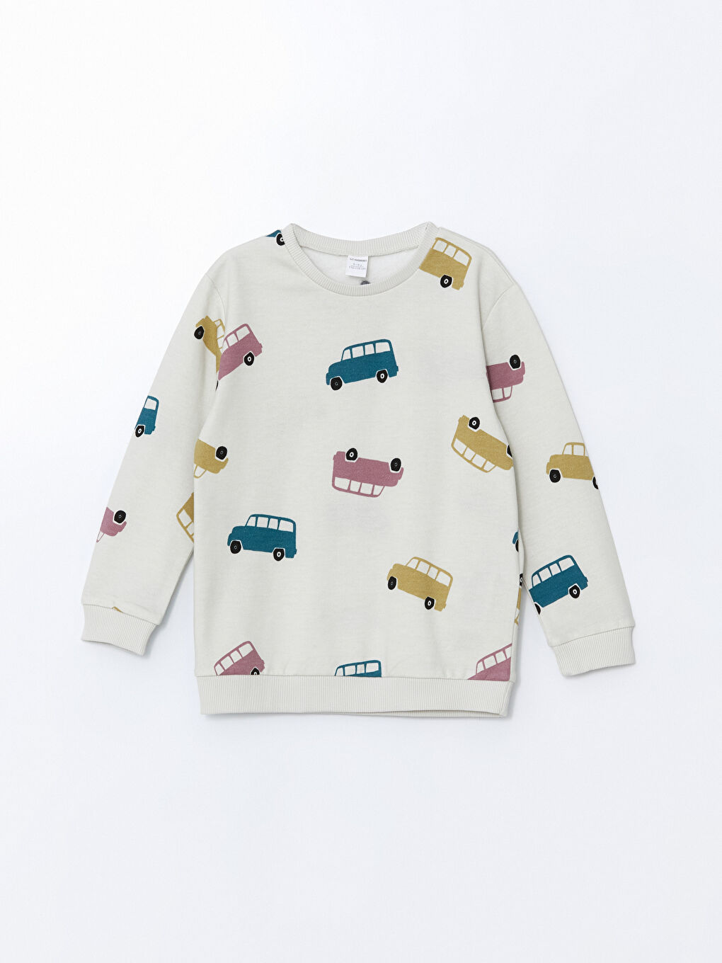 LCW Kids Gri Bisiklet Yaka Erkek Çocuk Sweatshirt