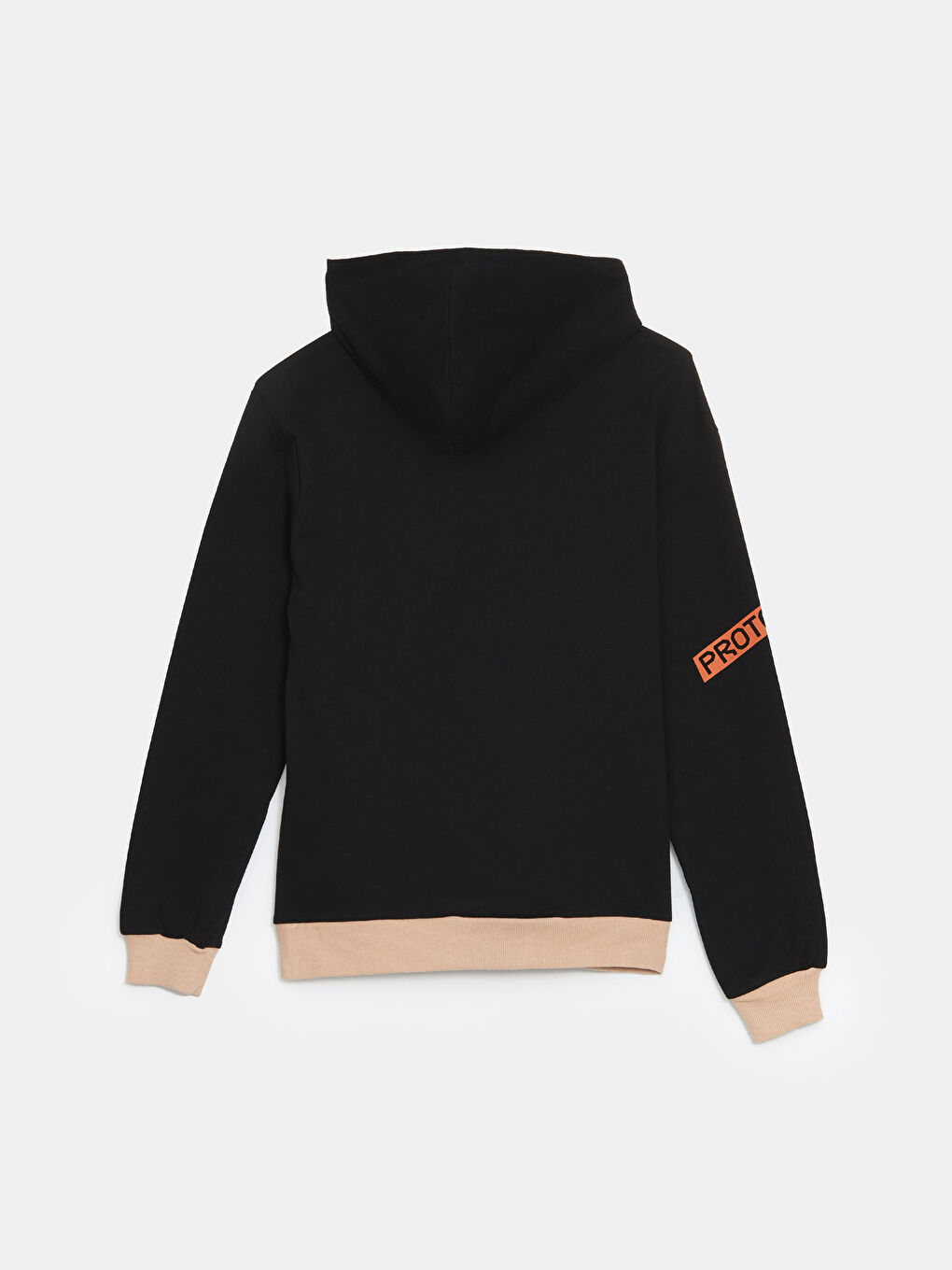 LCW Kids Siyah Kapüşonlu Baskılı Erkek Çocuk Sweatshirt - 1