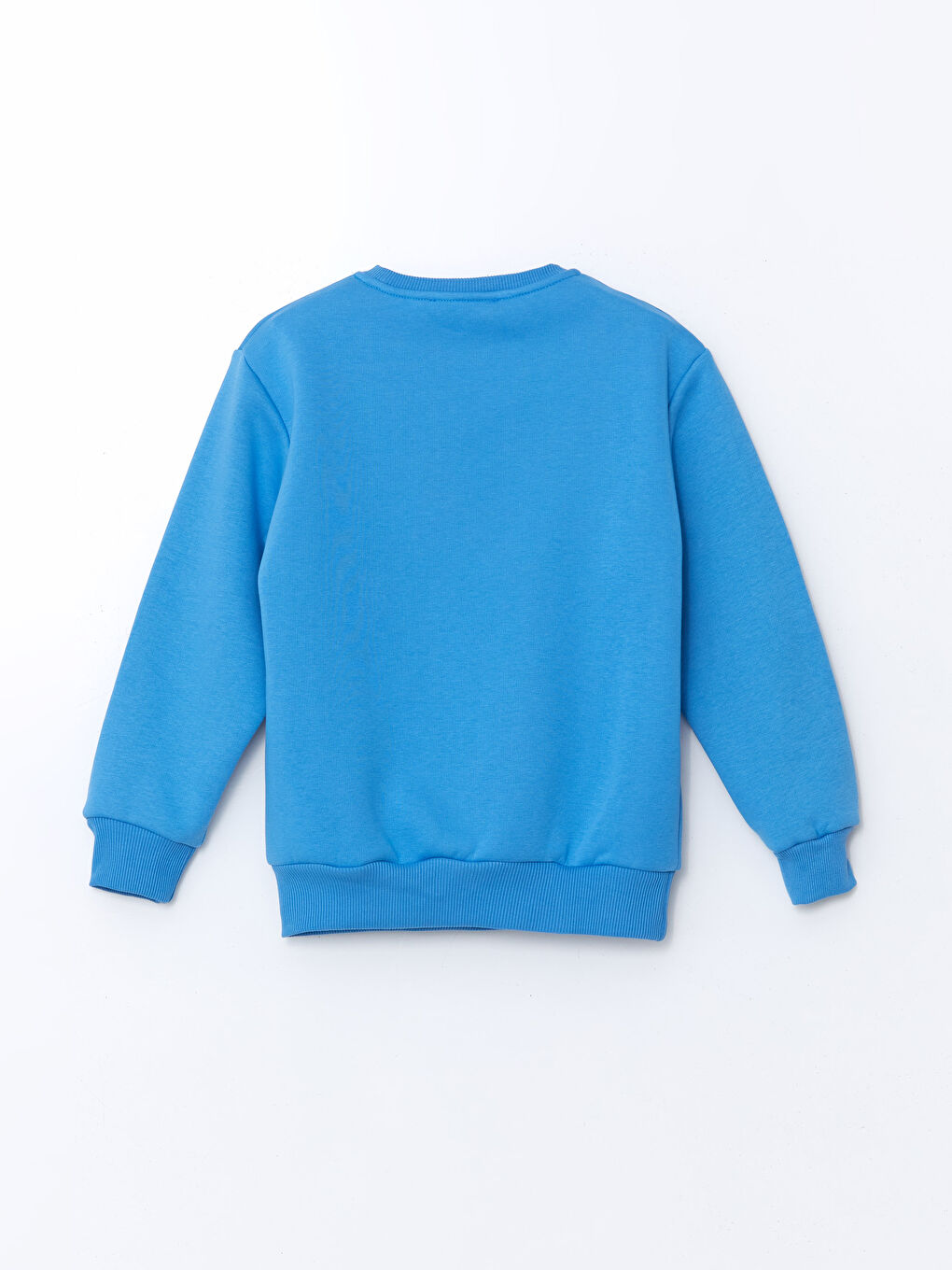 LCW Kids Mavi Bisiklet Yaka Baskılı Erkek Çocuk Sweatshirt - 1