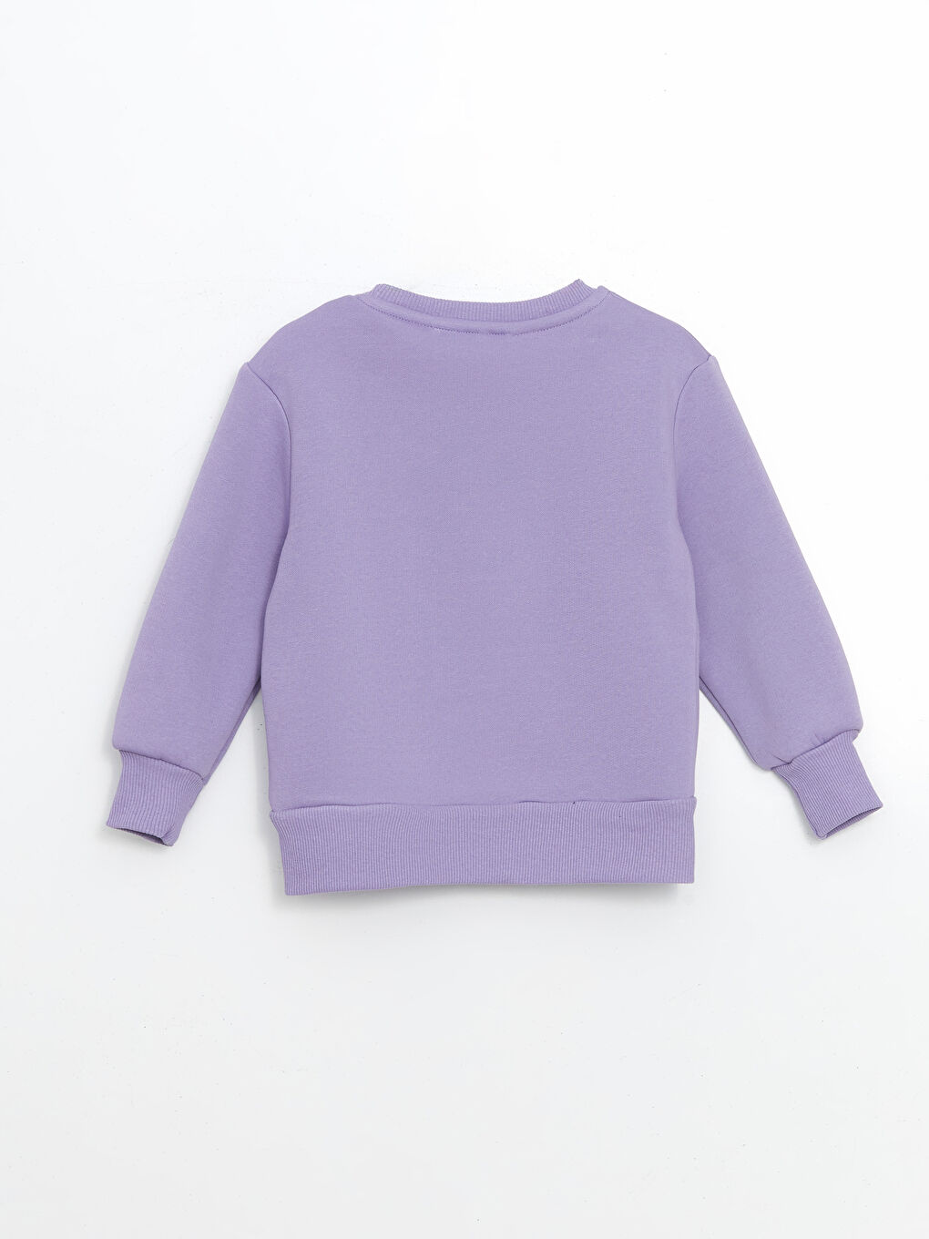 LCW Kids Lila Bisiklet Yaka Baskılı Kız Çocuk Sweatshirt - 1