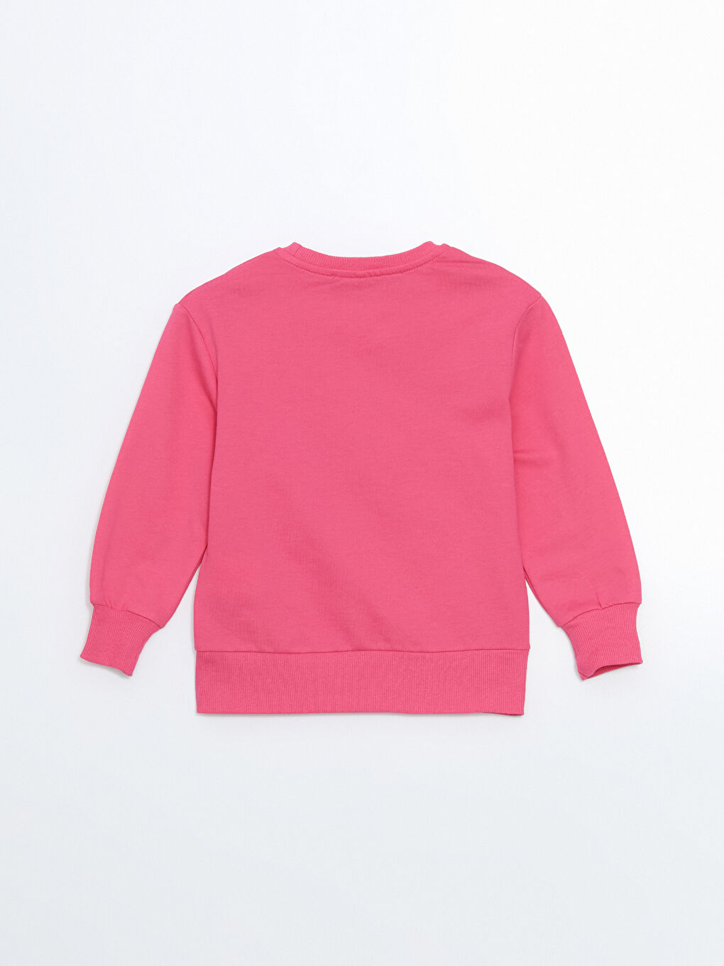 LCW baby Pembe Bisiklet Yaka Baskılı Kız Bebek Sweatshirt - 2