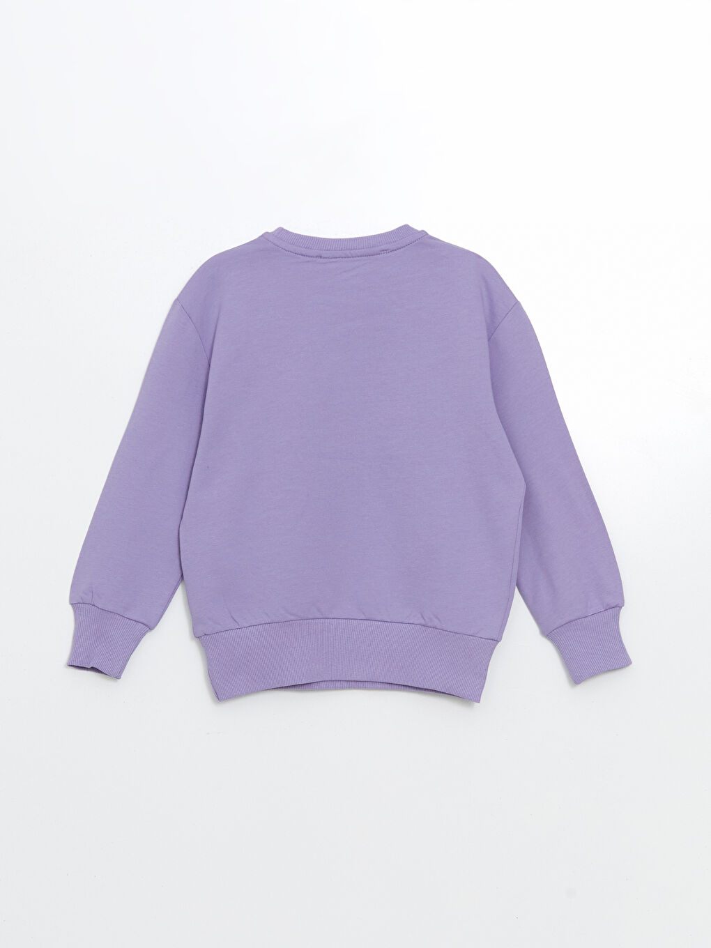 LCW baby Lila Bisiklet Yaka Baskılı Kız Bebek Sweatshirt - 1