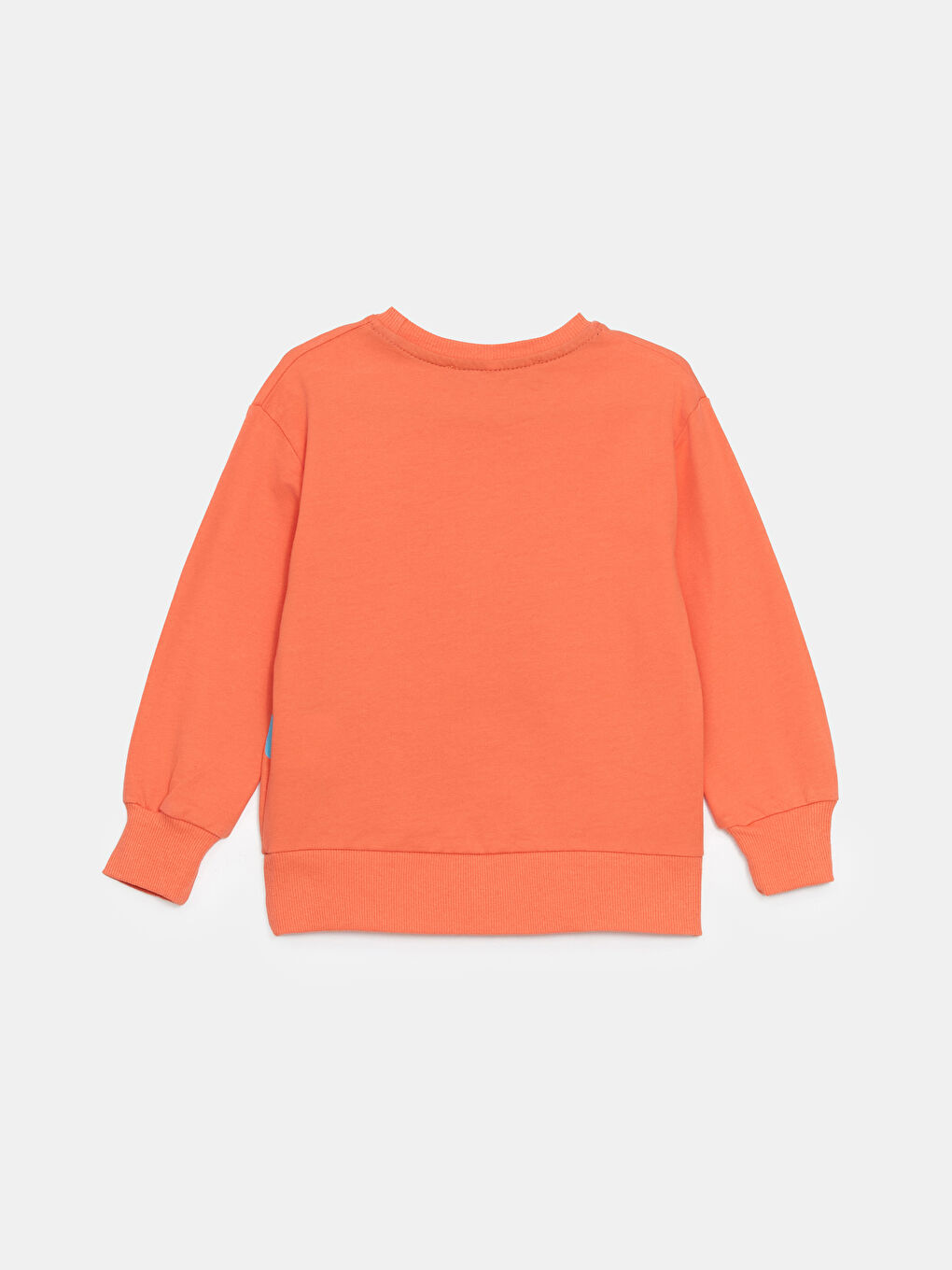 LCW Kids Turuncu Bisiklet Yaka Baskılı Kız Çocuk Sweatshirt - 1