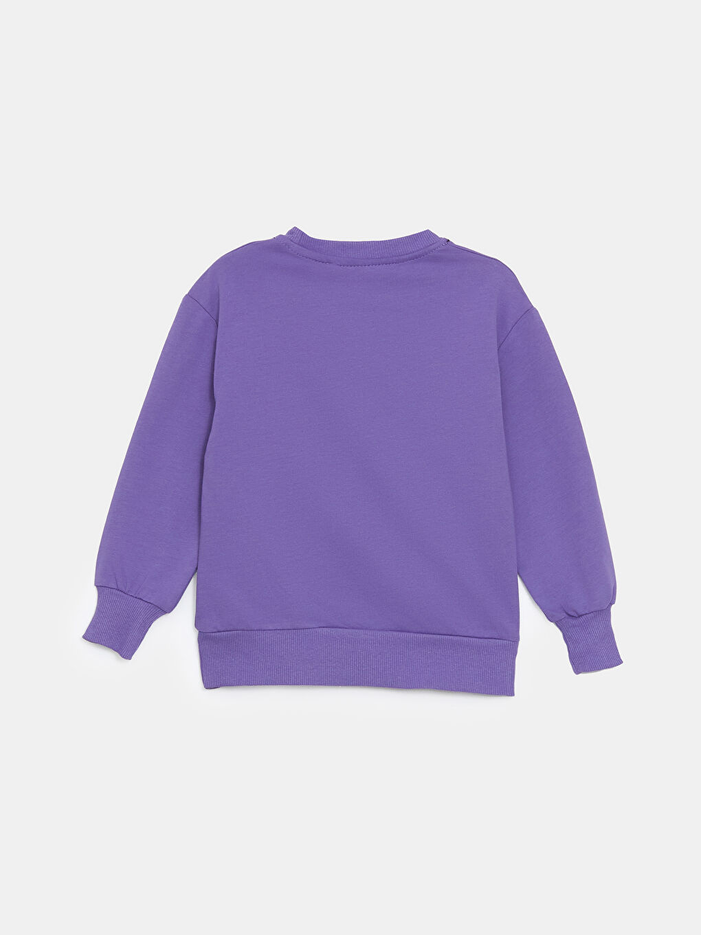 LCW Kids Lila Bisiklet Yaka Baskılı Kız Çocuk Sweatshirt - 1