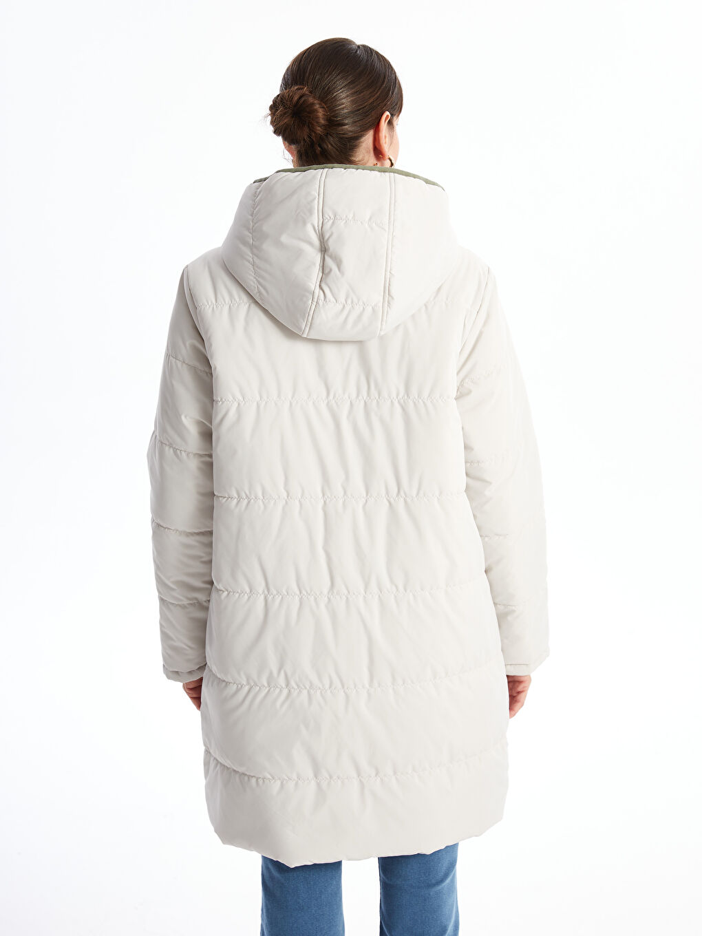 LCWAIKIKI Classic Hooded Reversible Women's Puffer Coat -W53227Z8-QTA