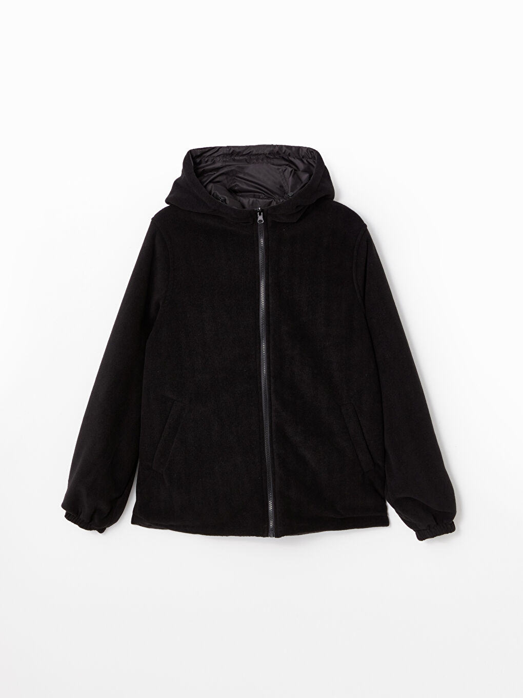 LCWAIKIKI Classic Hooded Plain Reversible Women's Coat -W53234Z8-CVL
