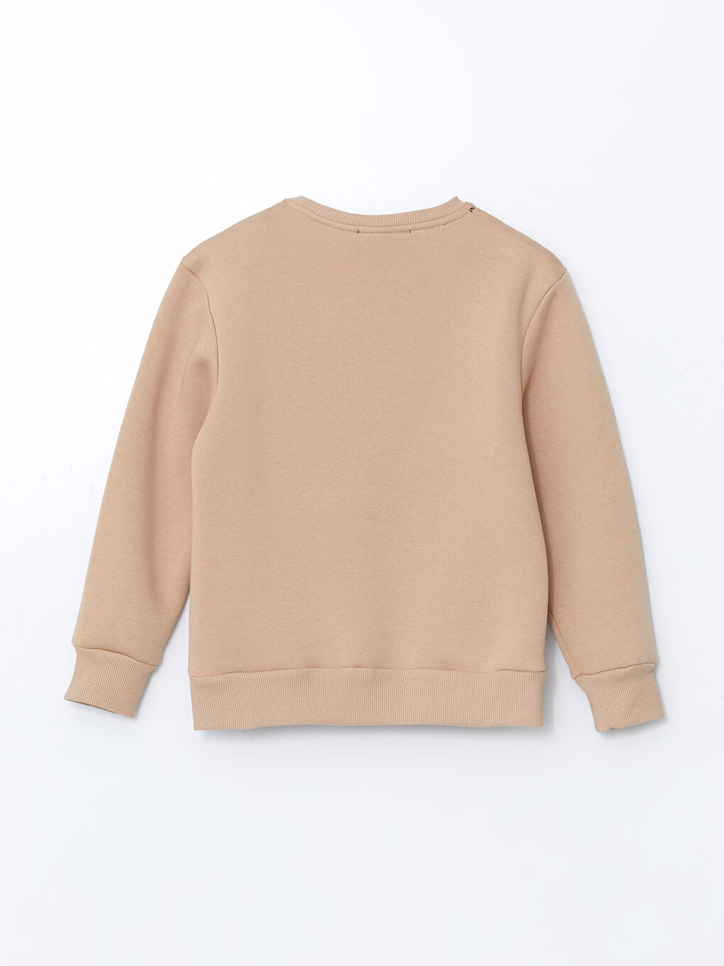 LCW Kids Bej Bisiklet Yaka Baskılı Kız Çocuk Sweatshirt - 1