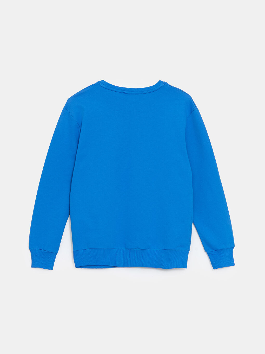 LCW Kids Mavi Bisiklet Yaka Baskılı Erkek Çocuk Sweatshirt - 1