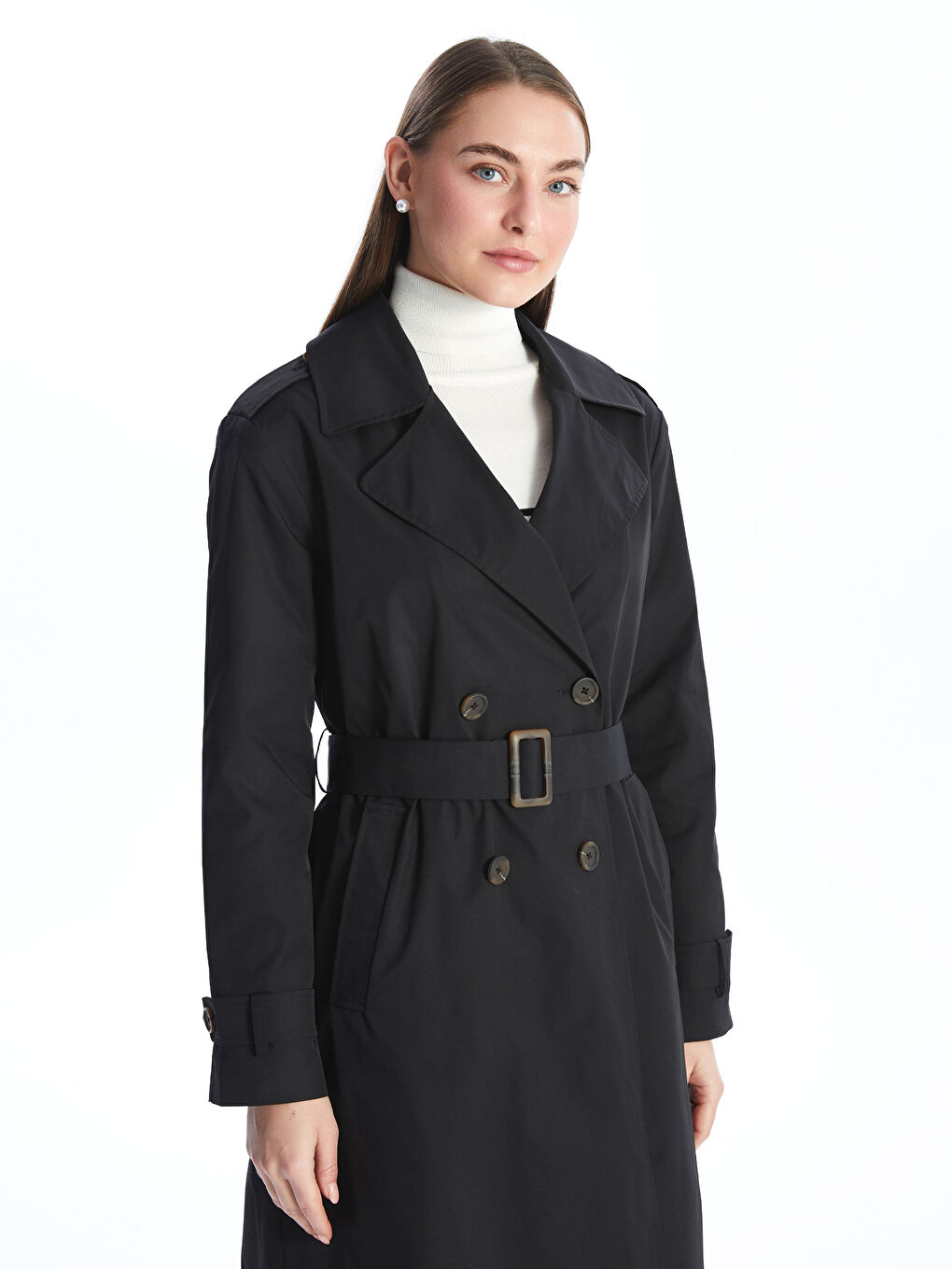LCWAIKIKI Classic Jacket Neck Women's Trenchcoat -W53248Z8-CVL