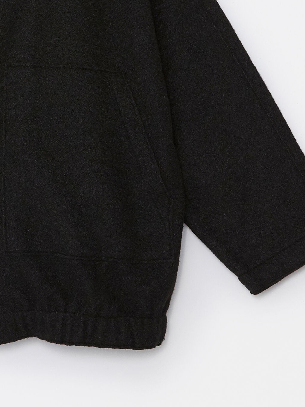 Siyah Kolej Yaka Oversize Kadın Bomber Mont-8