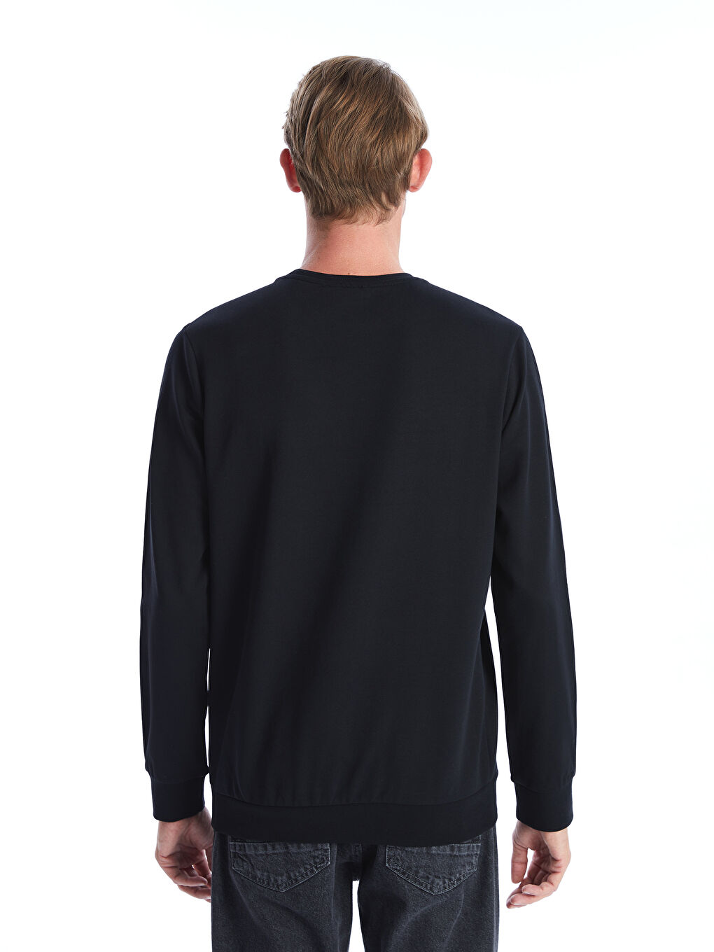 Crew Neck Long Sleeve Printed Men's Sweatshirt-7