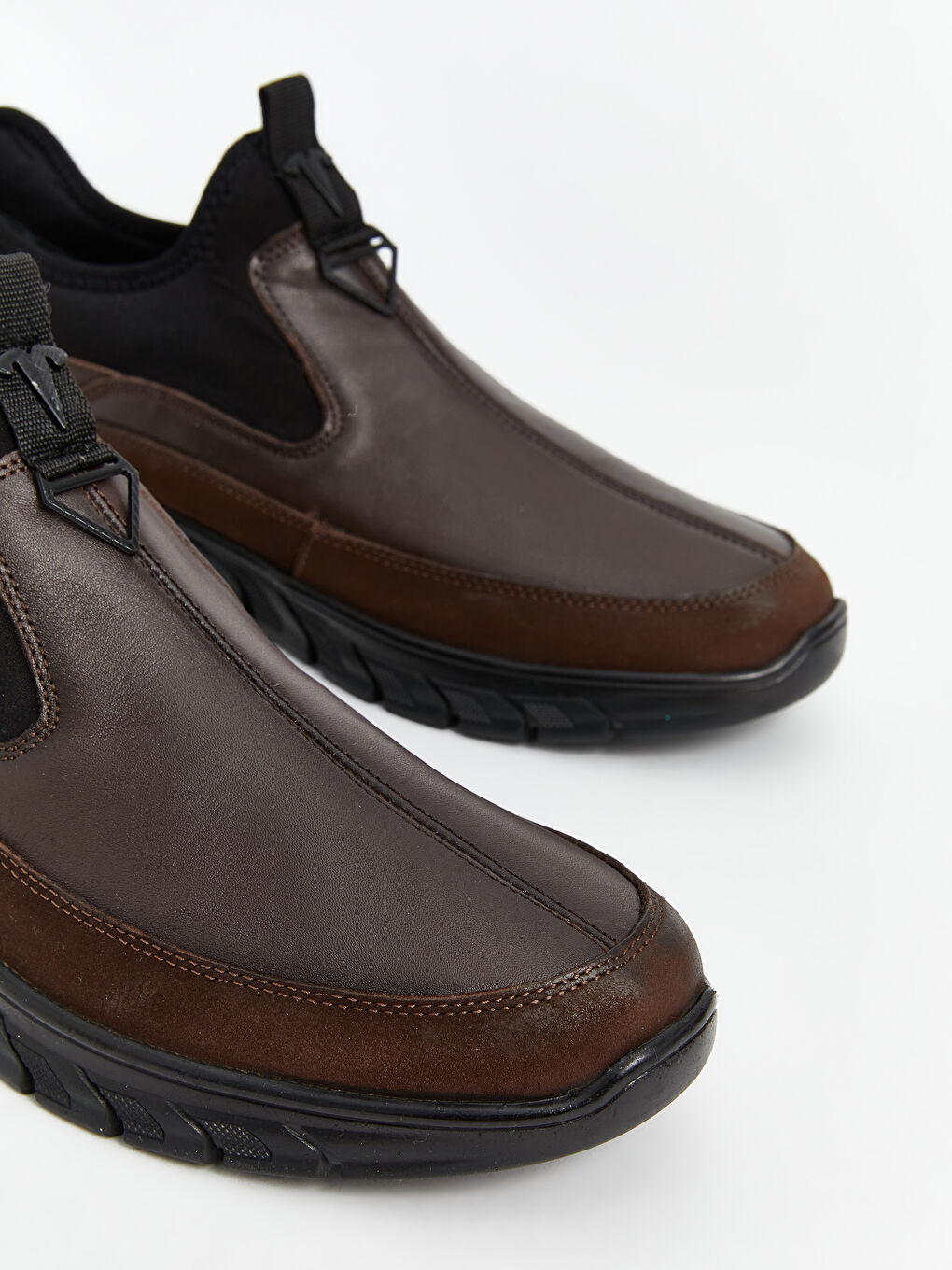 Kahverengi Hakiki Deri Erkek Klasik Ayakkabı-2