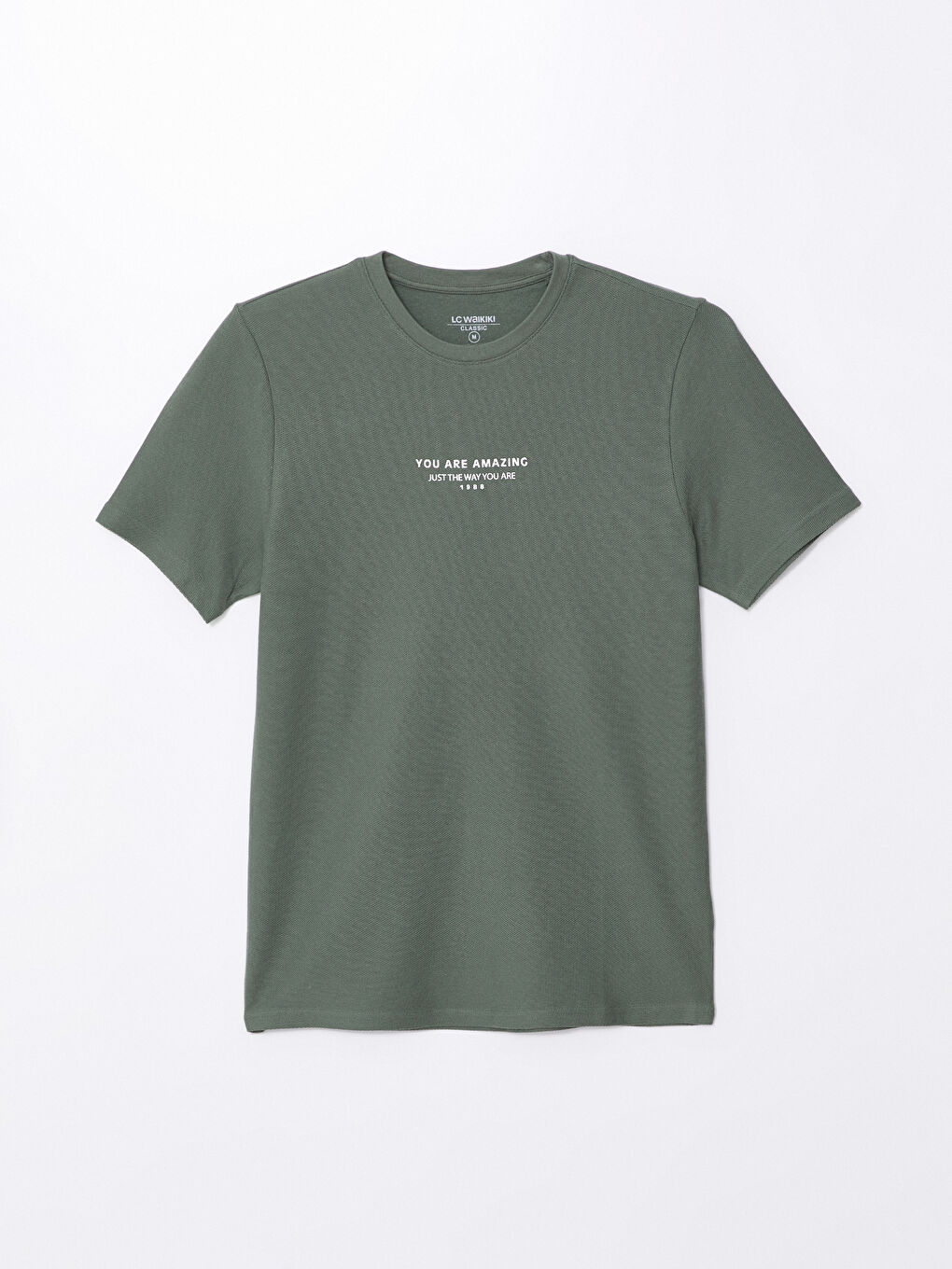 LCWAIKIKI Classic Crew Neck Short Sleeve Printed Men's T-Shirt -W53544Z8-HBA