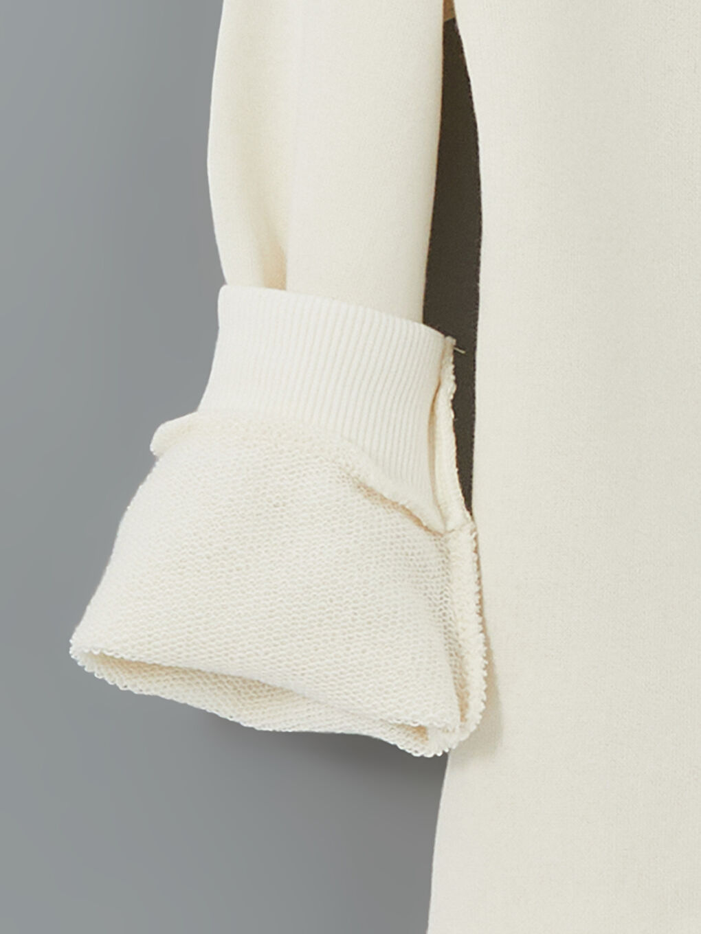 Ekru Bisiklet Yaka Baskılı Kız Çocuk Sweatshirt-1