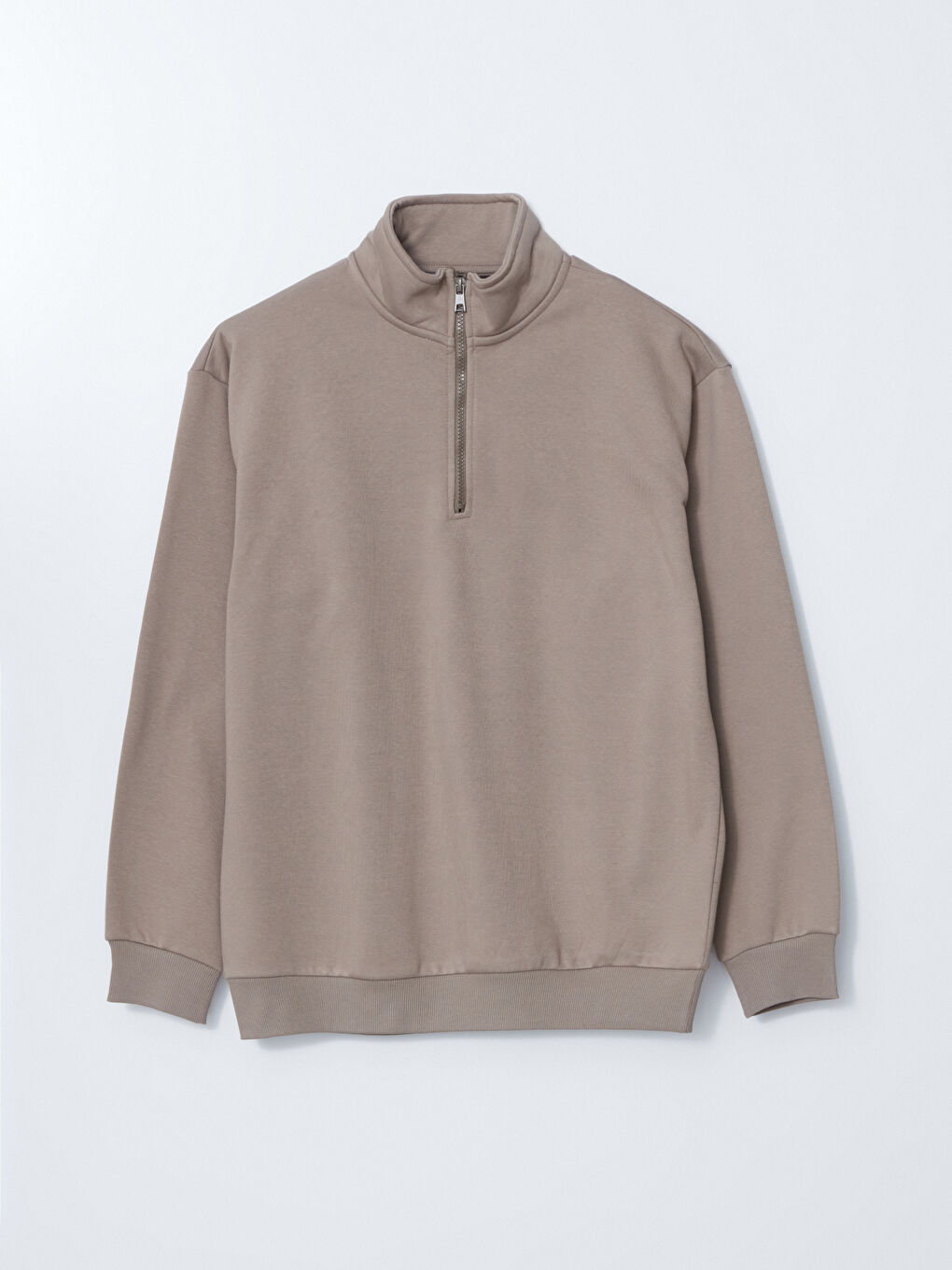 XSIDE Kahverengi Dik Yaka Uzun Kollu Kalın Erkek Sweatshirt - 4