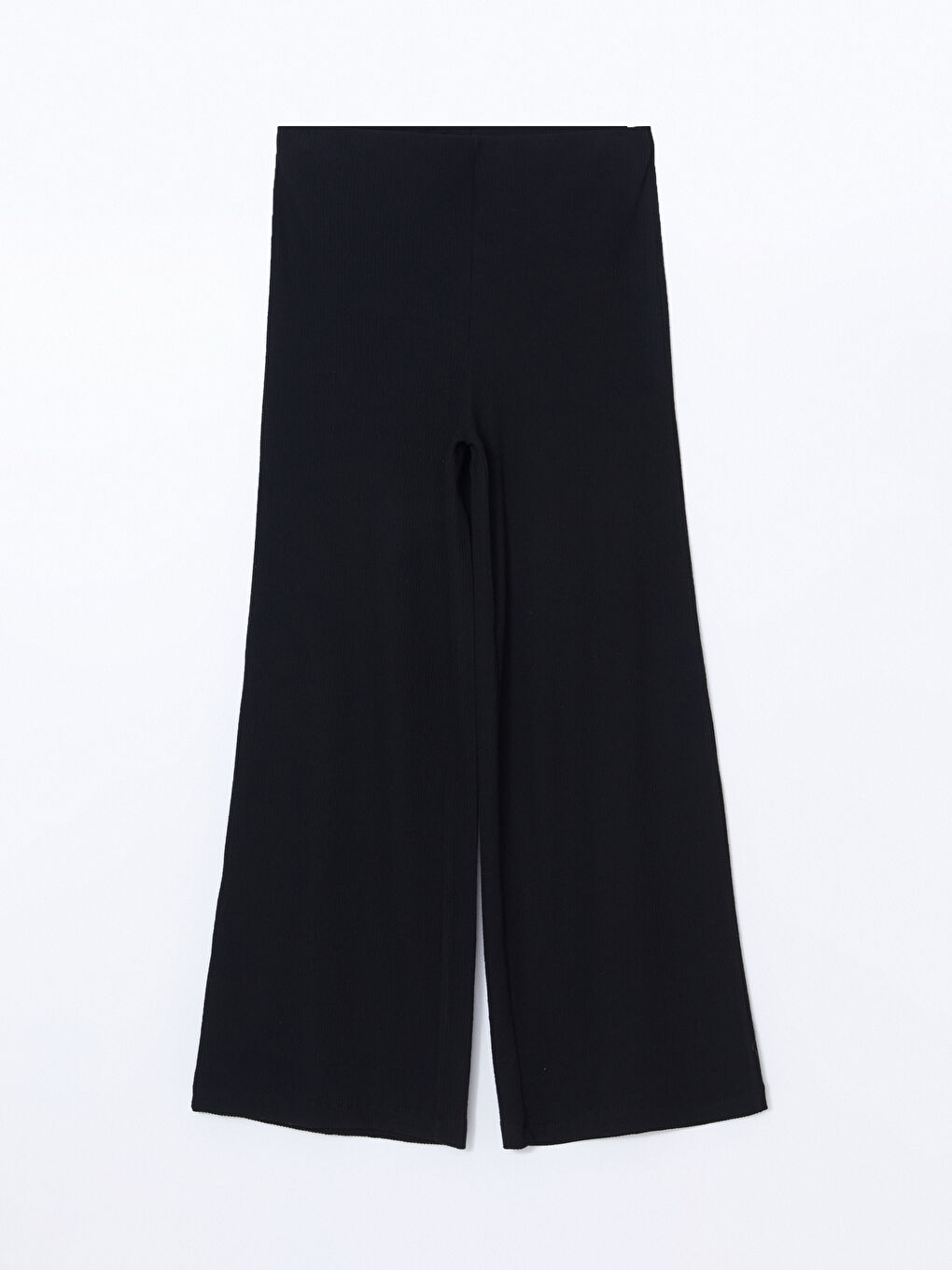 LCW Vision Siyah Beli Lastikli Geniş Paça Kadın Pantolon - 4