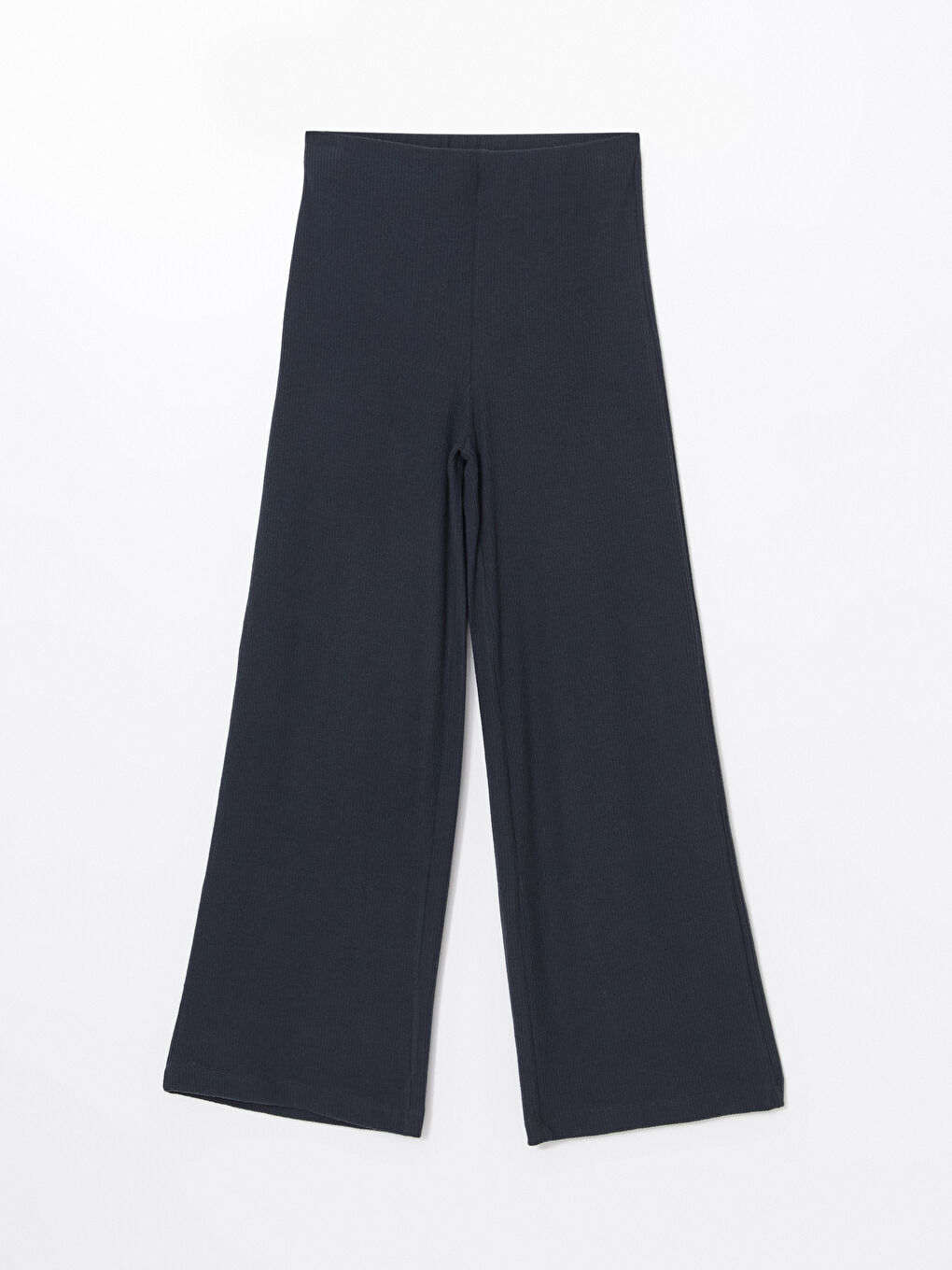 LCW Vision Gri Beli Lastikli Geniş Paça Kadın Pantolon - 4