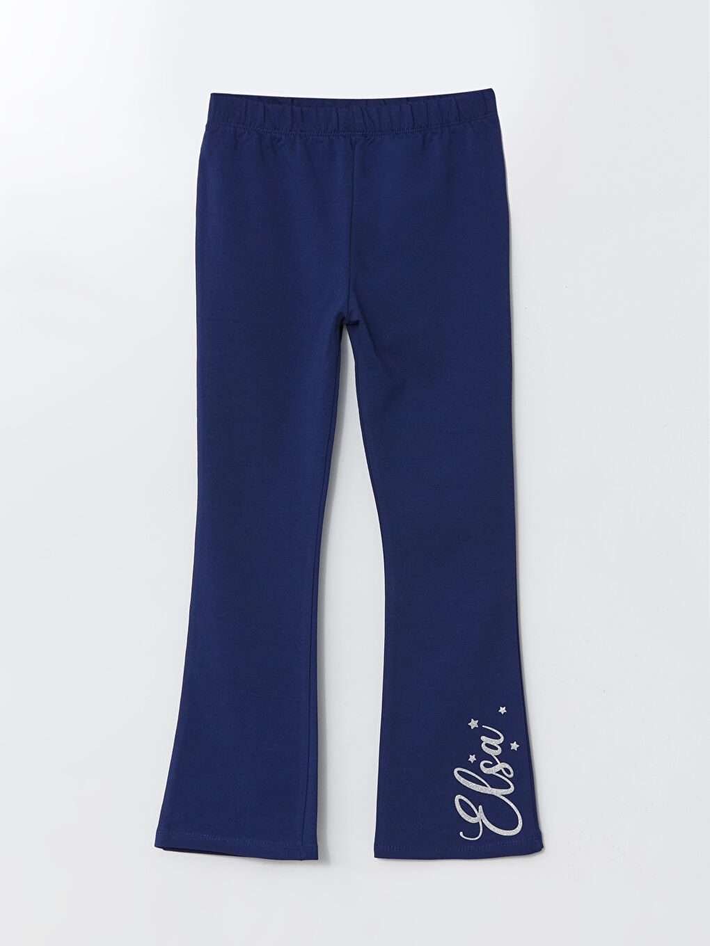 Lacivert Beli Lastikli Baskılı Kız Çocuk Tayt