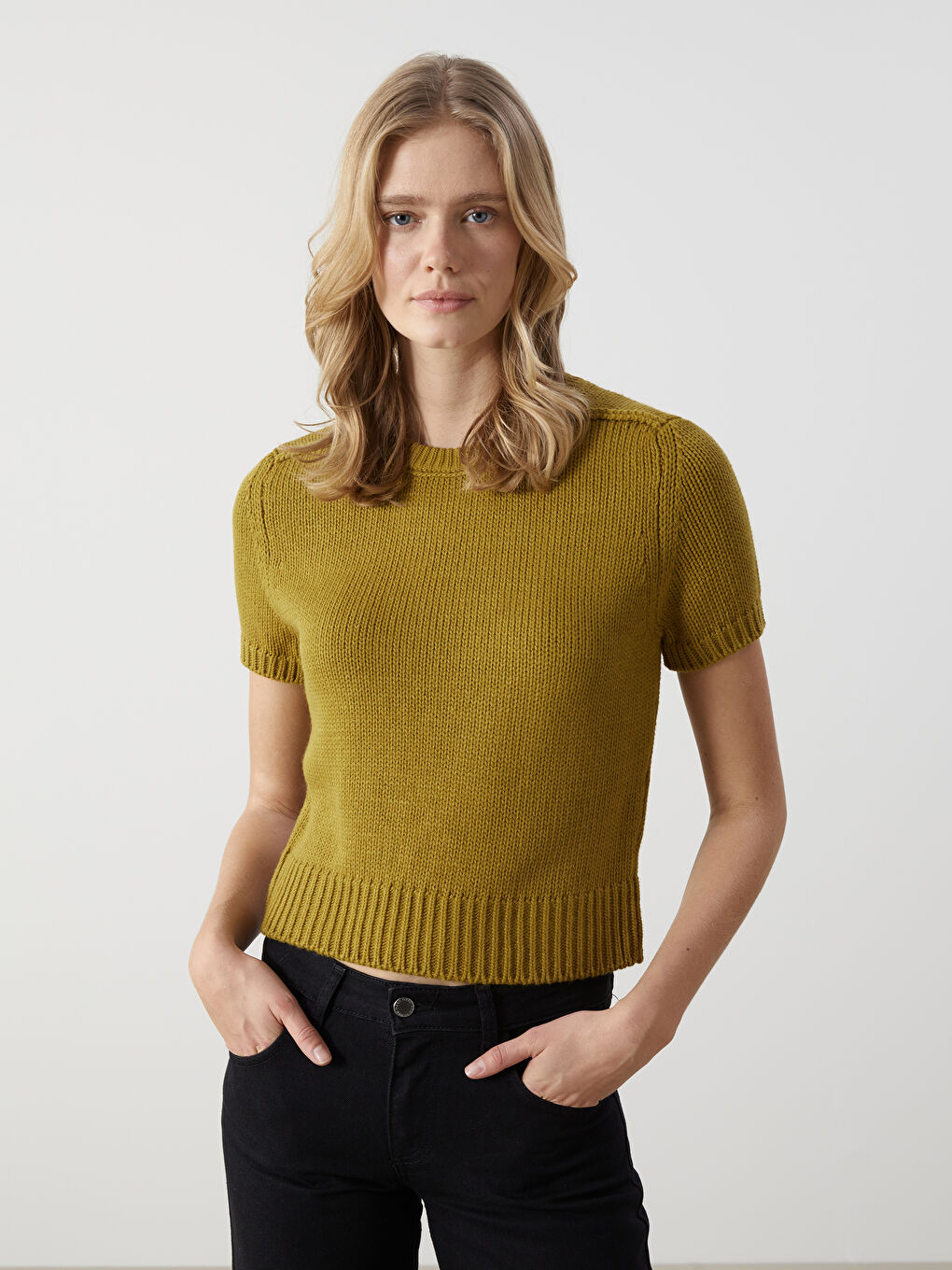 Crew Neck Women's Knitwear Sweater -W4LT53Z8-QYP