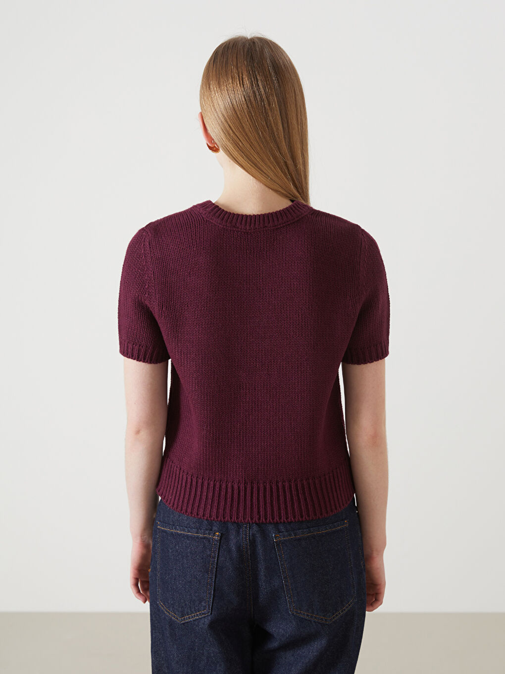 Crew Neck Women's Knitwear Sweater -W4LT53Z8-RXP