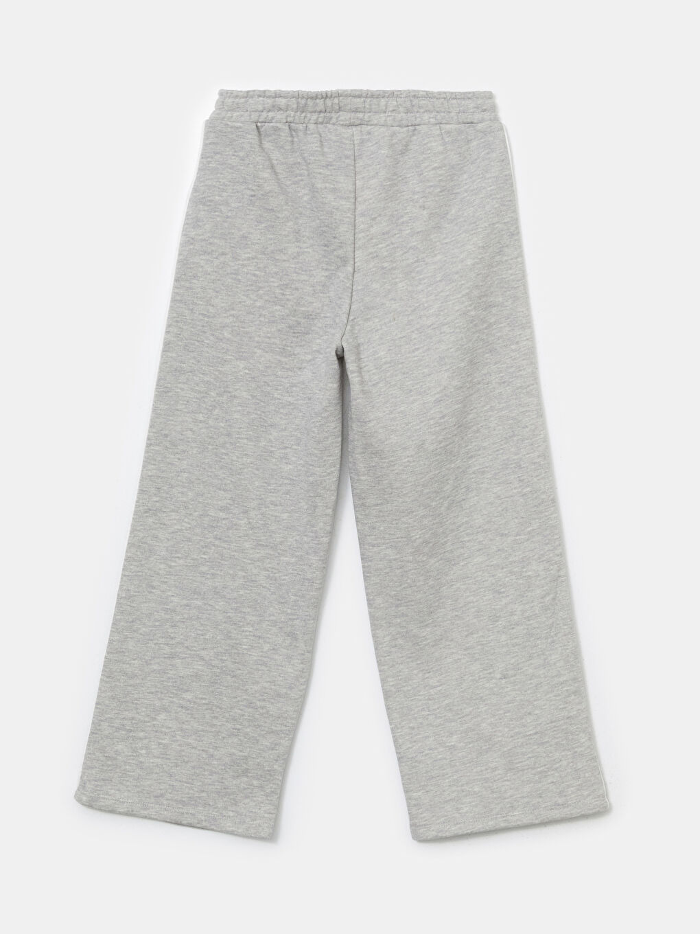 Gri Beli Lastikli Kız Çocuk Kalın Eşofman Altı-1