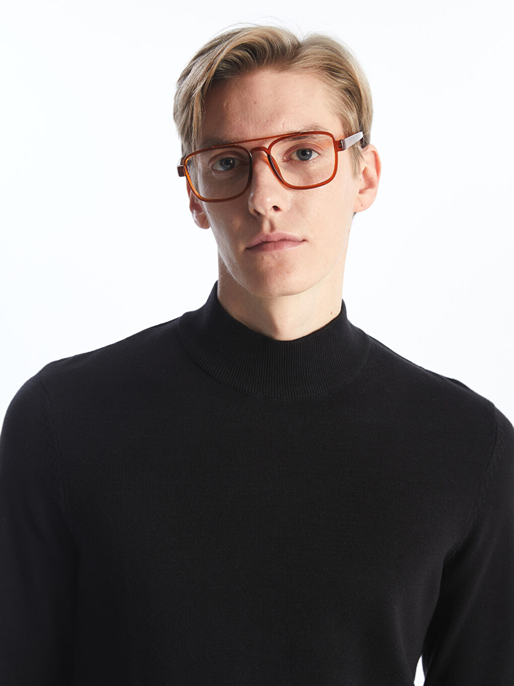 Half Turtleneck Men's Knitwear Sweater