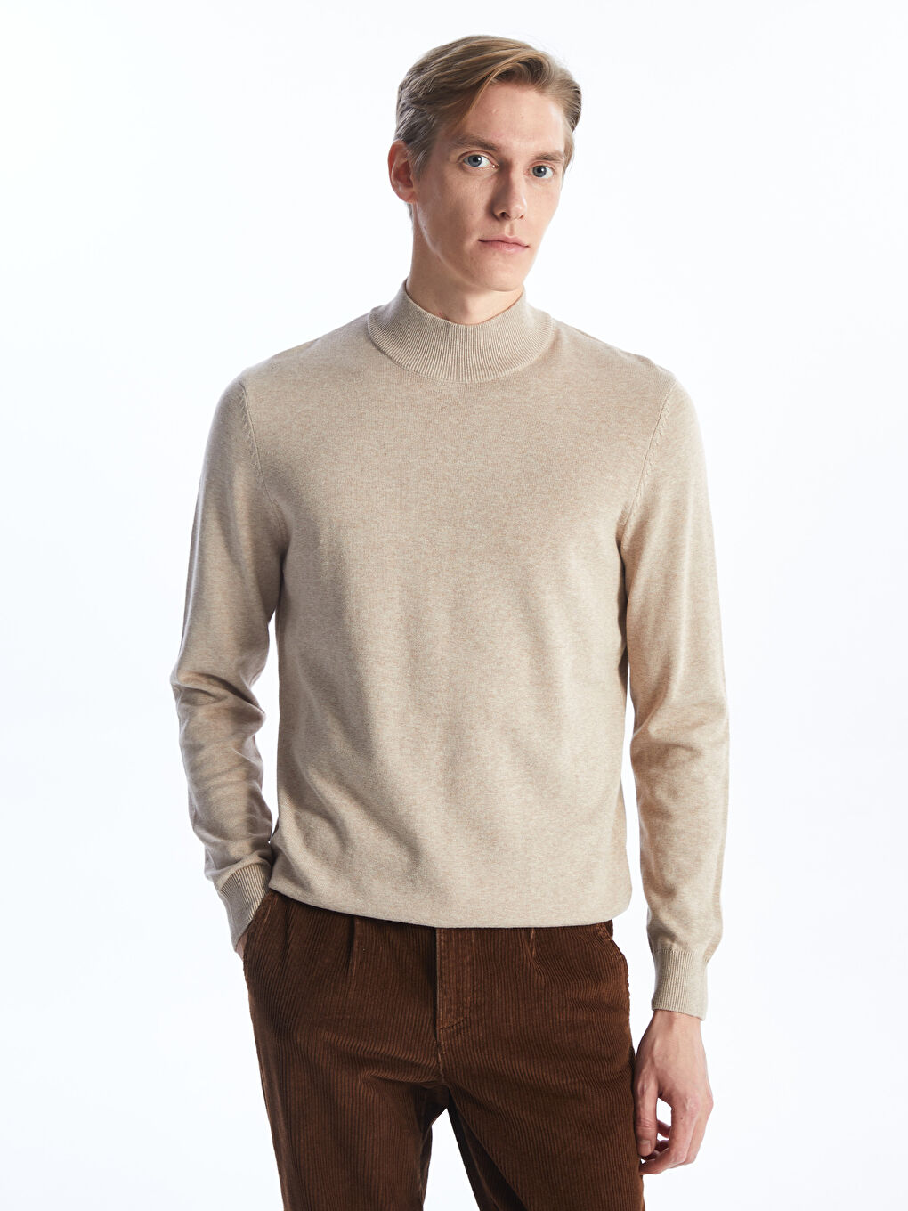 Half Turtleneck Men's Knitwear Sweater