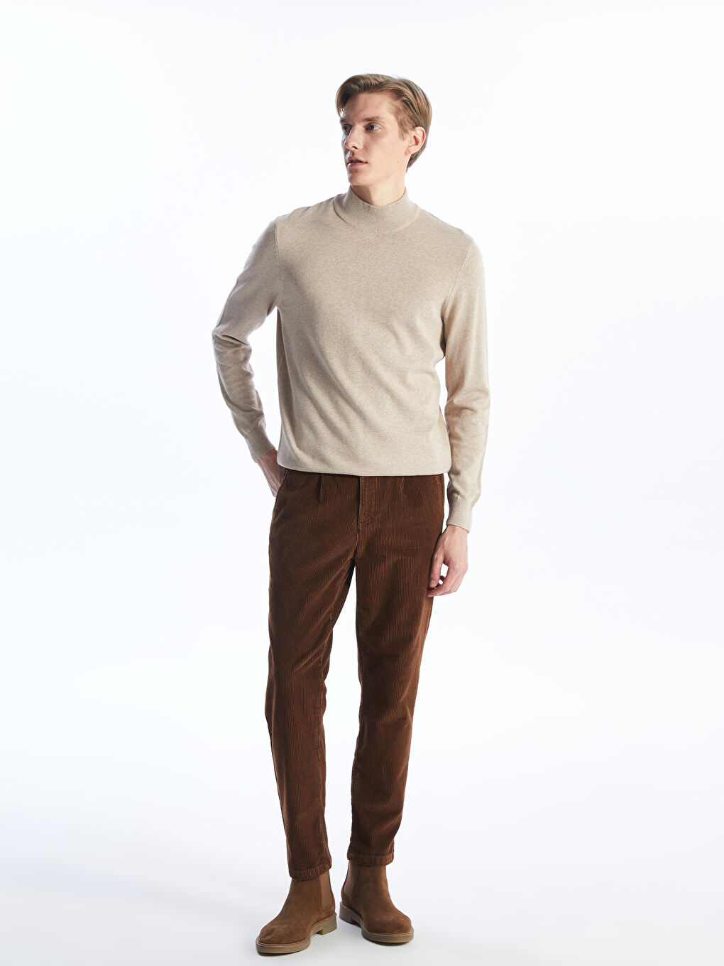Half Turtleneck Men's Knitwear Sweater-2