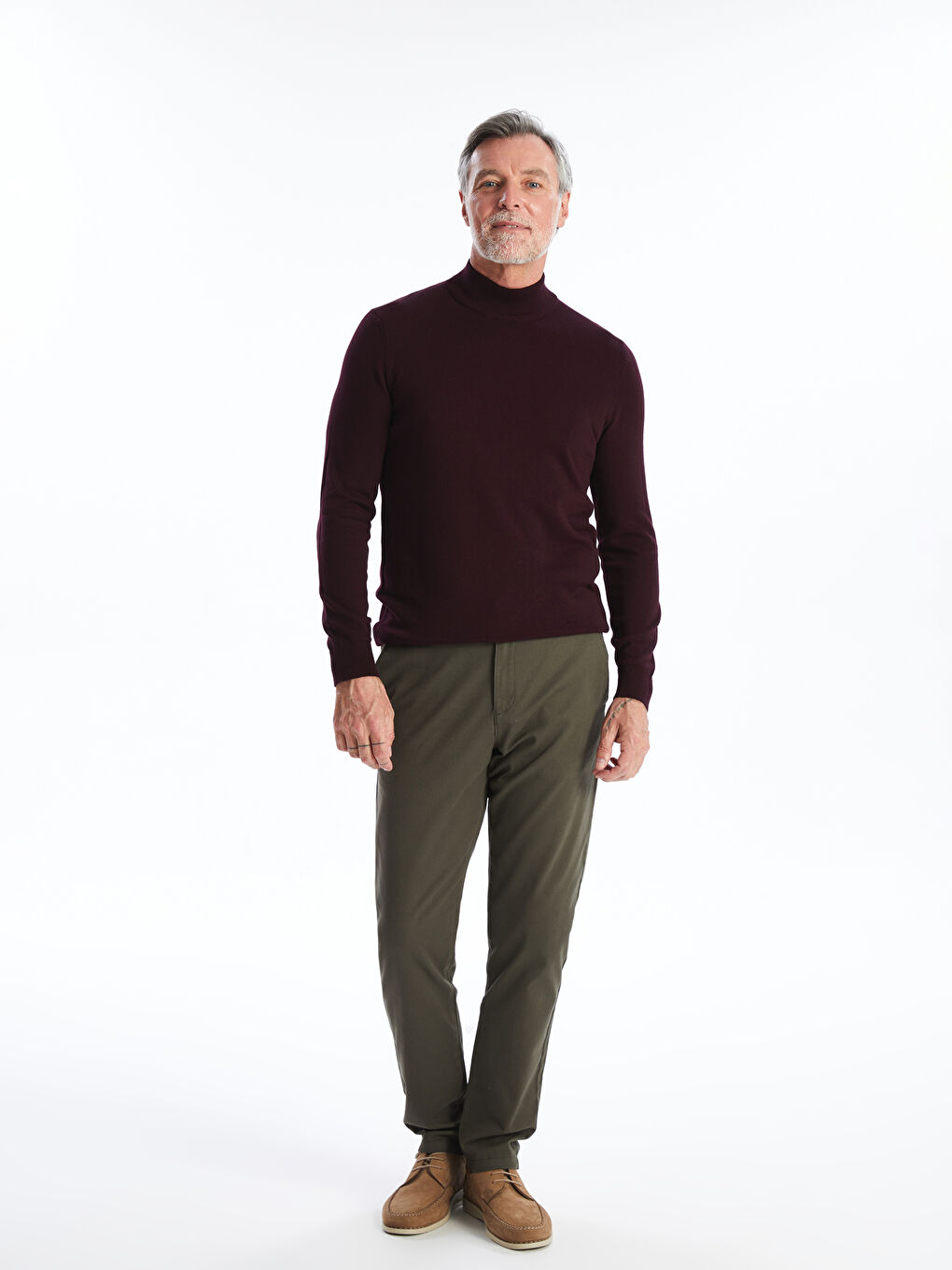 LCWAIKIKI Classic Half Turtleneck Men's Knitwear Sweater -W54154Z8-J0S