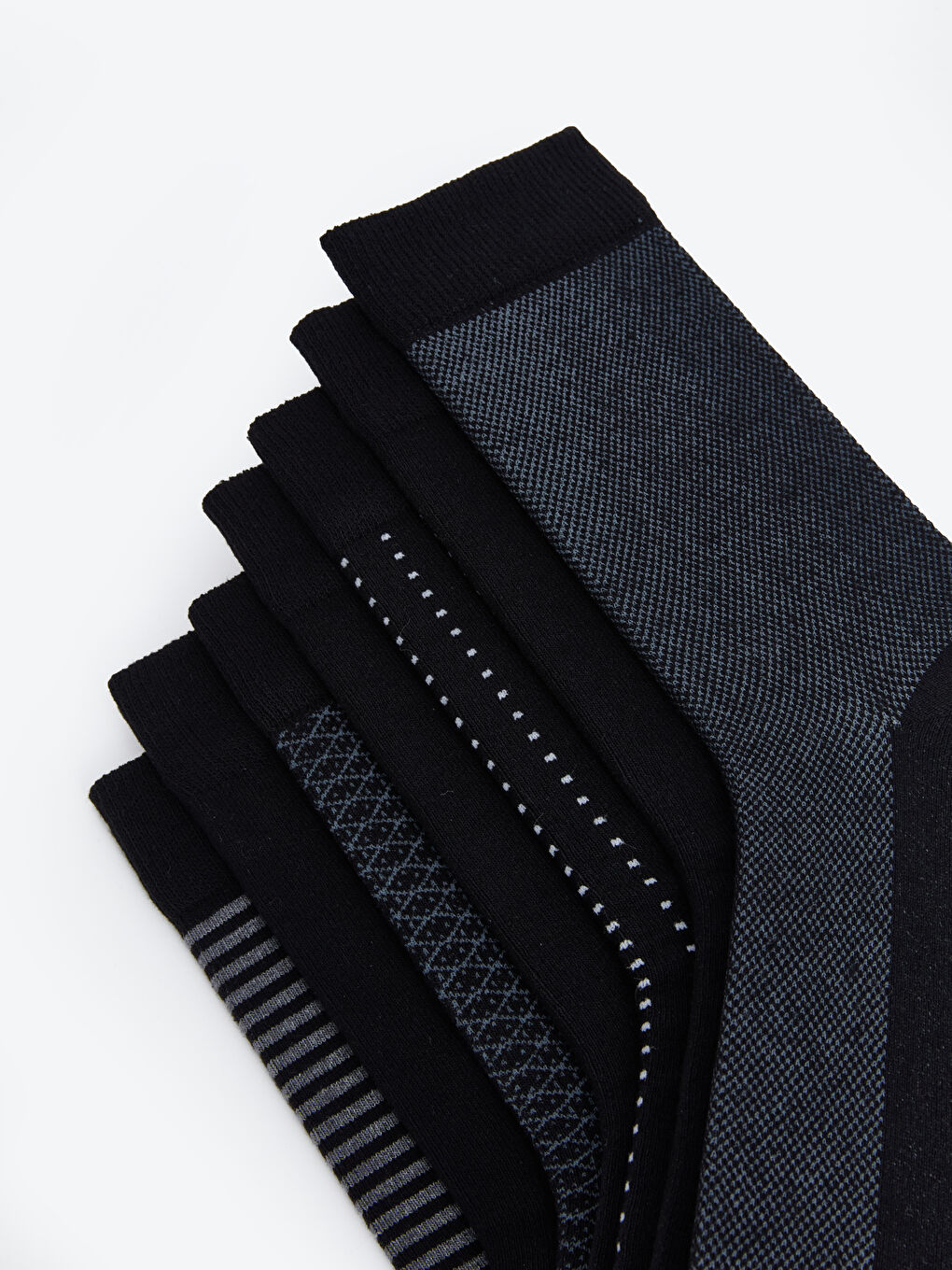 LCW ACCESSORIES Patterned Men's Ankle Socks 7 Pack -W54181Z8-K00