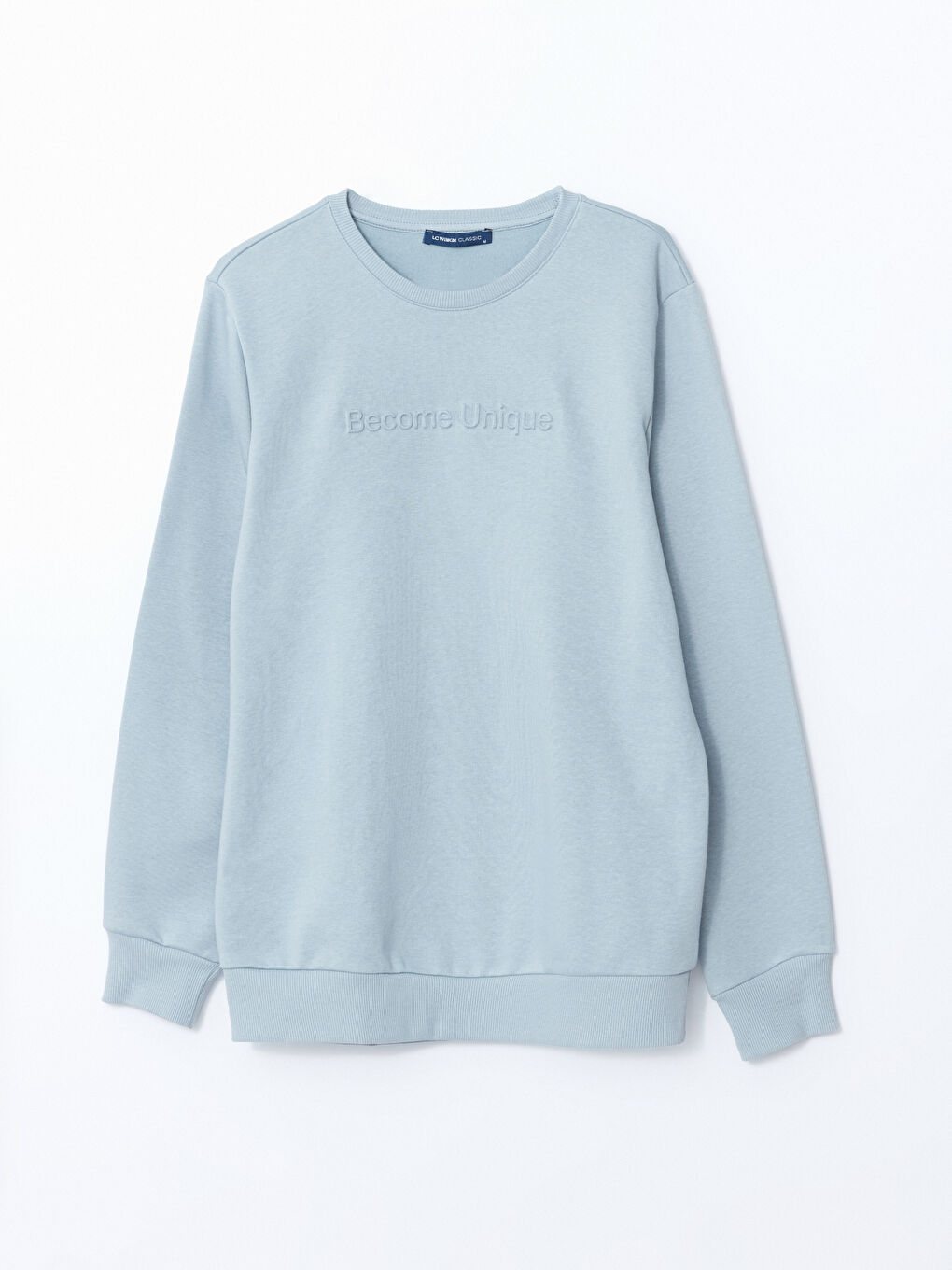 Mavi Bisiklet Yaka Uzun Kollu Kalın Erkek Sweatshirt-4