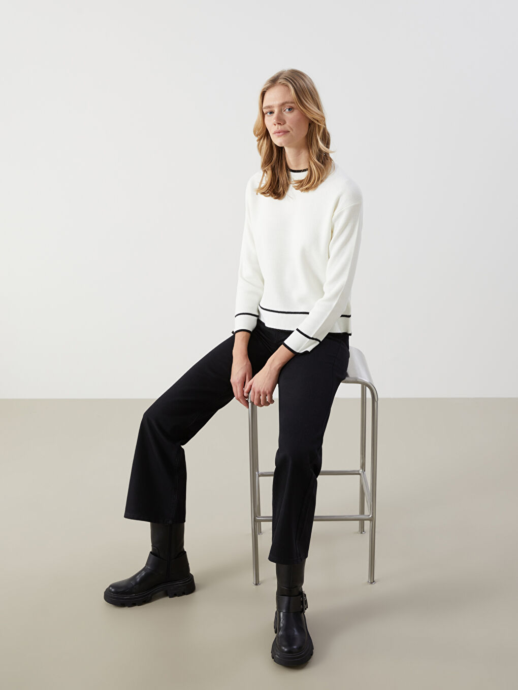 LCW Jeans Siyah Wideleg Kadın Jean Pantolon