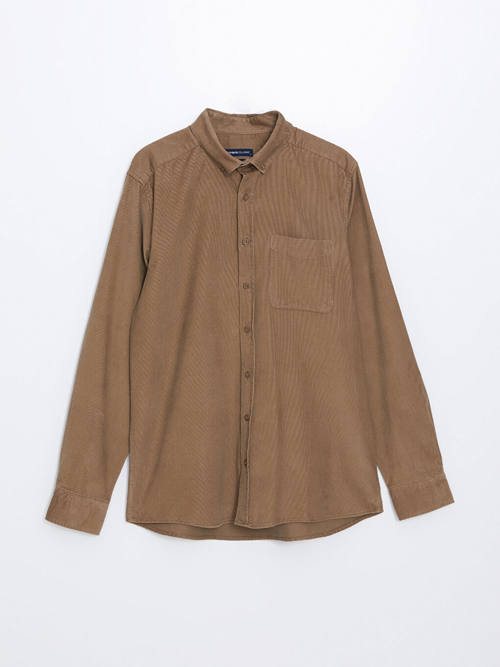 Regular Fit Long Sleeve Velvet Men's Shirt-9