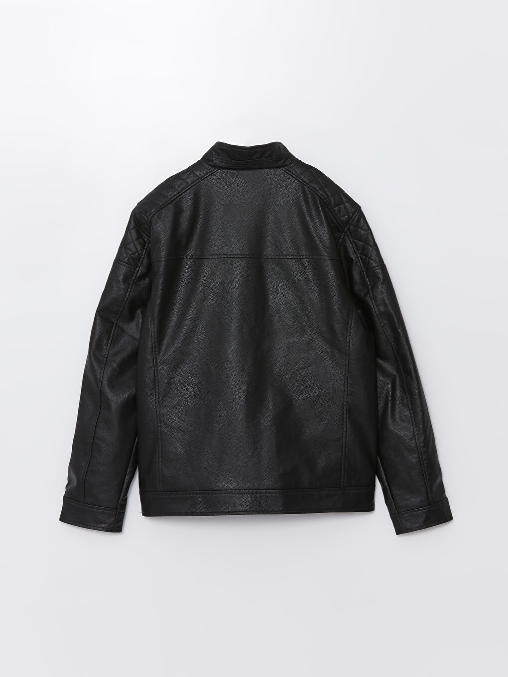 Стандартты пішім ерлерге арналған жасанды былғары күртке-6