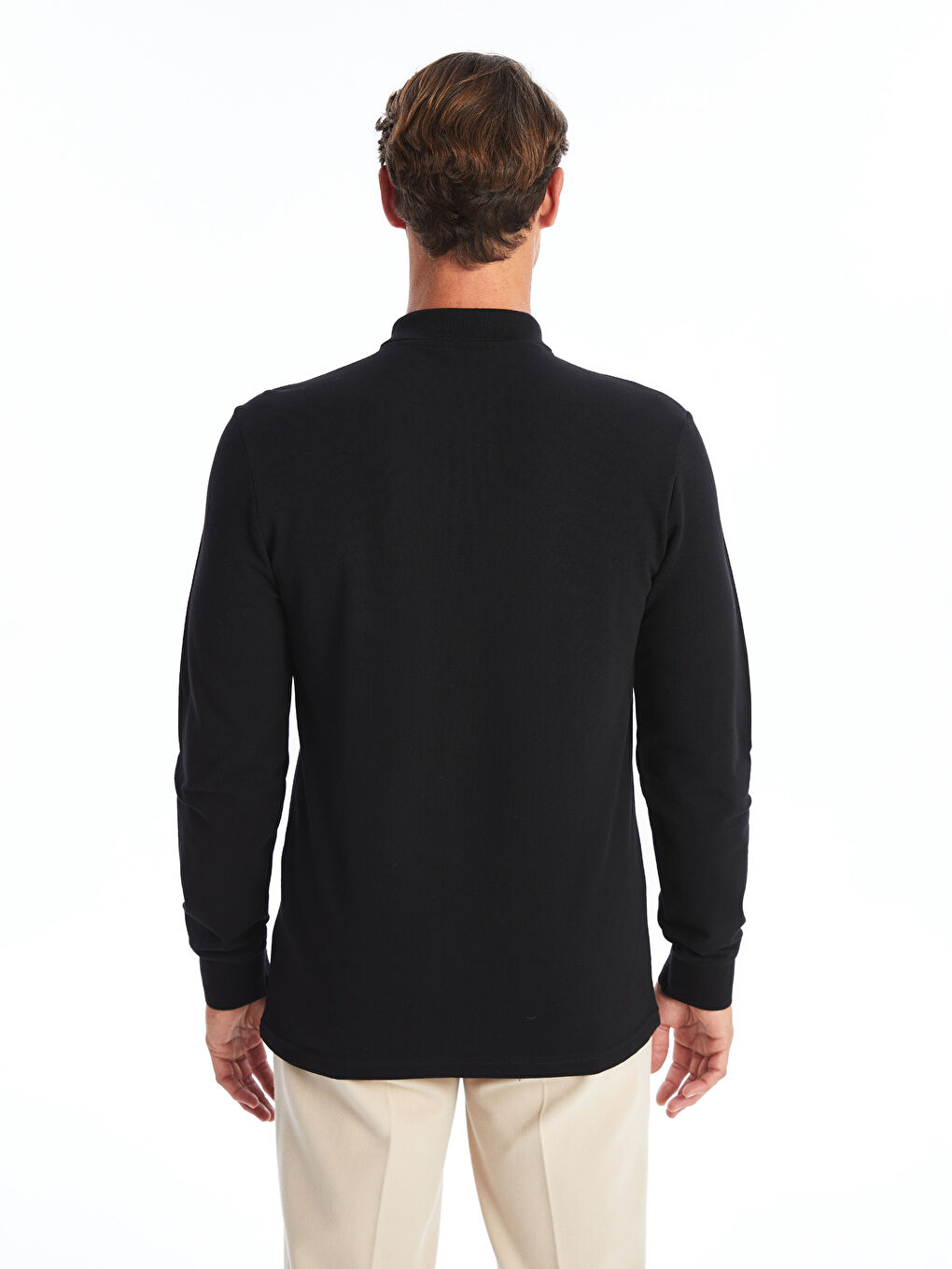 LCWAIKIKI Classic Μακρυμάνικο Πικέ T-Shirt Ζιβάγκο για Άνδρες -W54371Z8-CVL