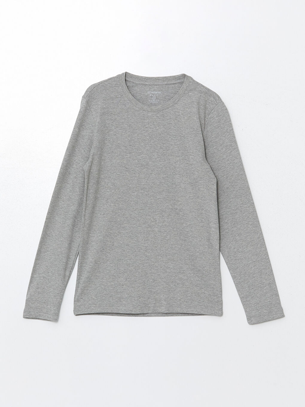 Crew Neck Basic Long Sleeve Men's T-shirt-4