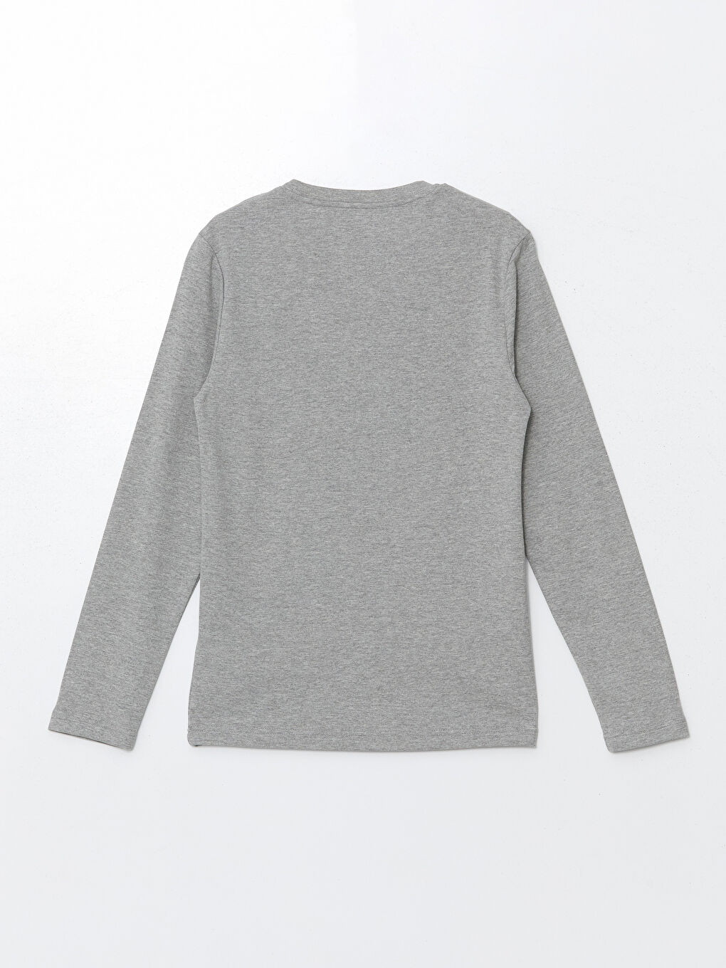 Crew Neck Basic Long Sleeve Men's T-shirt-5
