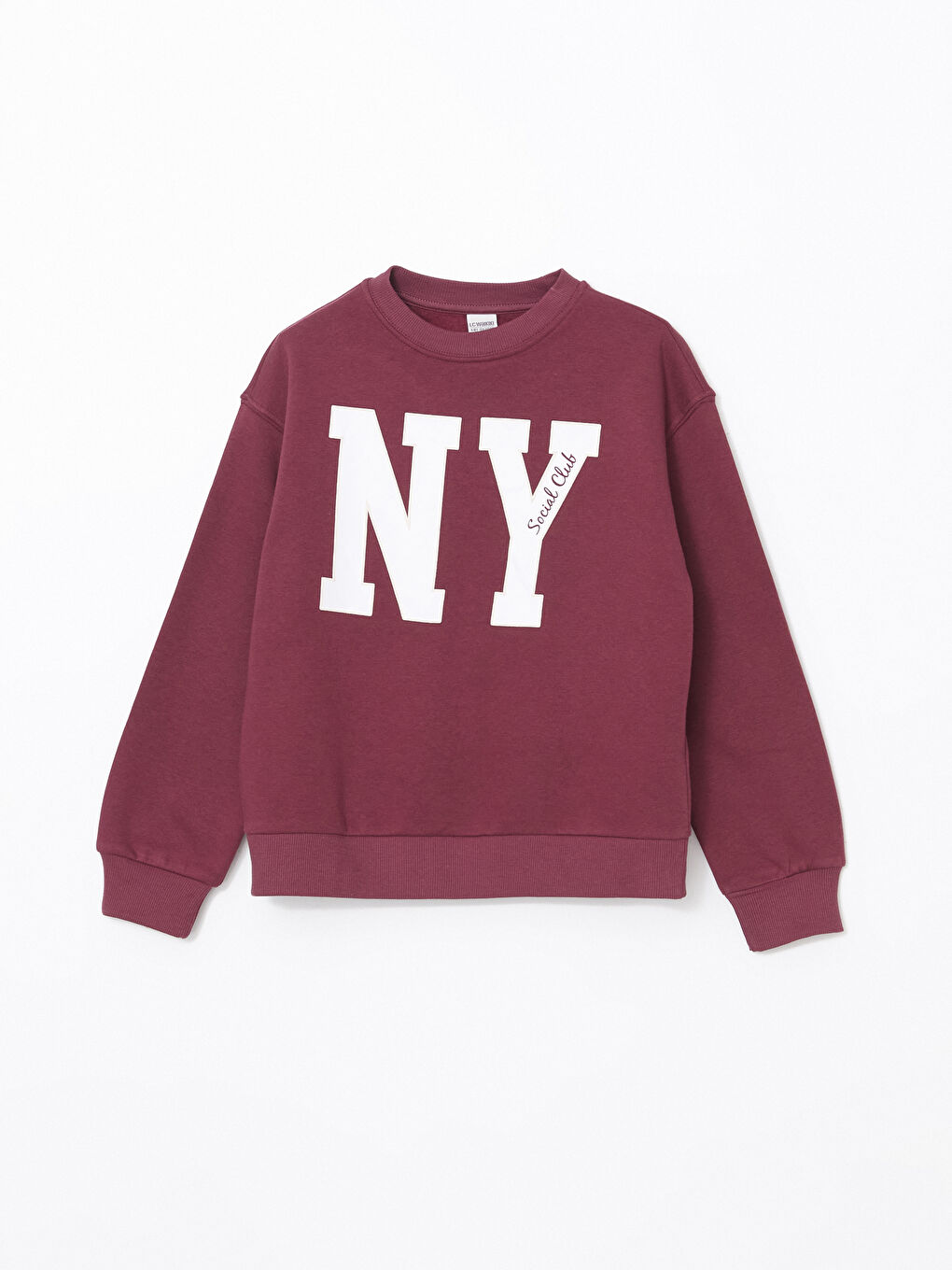 LCW Kids Mürdüm Bisiklet Yaka Kız Çocuk Kalın Sweatshirt