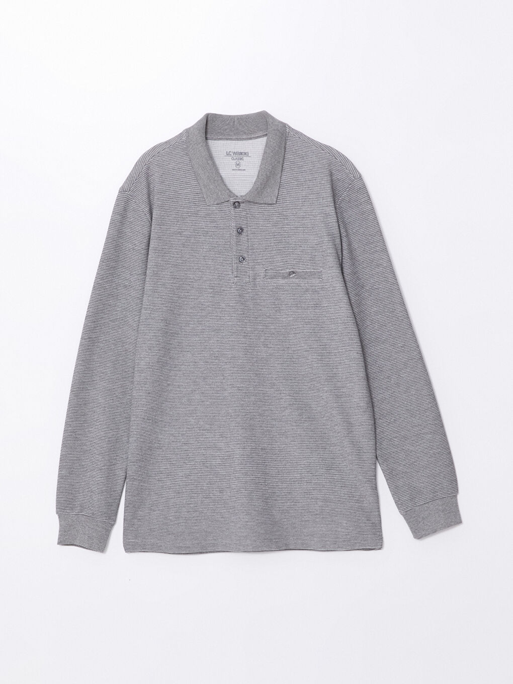 سويت شيرت ياقة بولو كم طويل للرجال-6