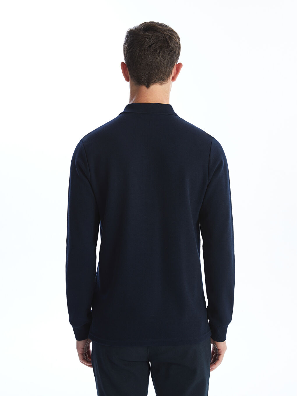 LCWAIKIKI Classic Polo Neck Long Sleeve Men's Sweatshirt -W54532Z8-DWP