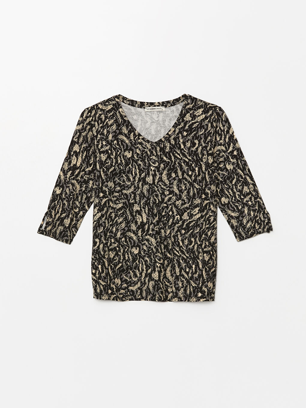 LCW Grace V-Neck Patterned Blouse -W54560Z8-LQJ