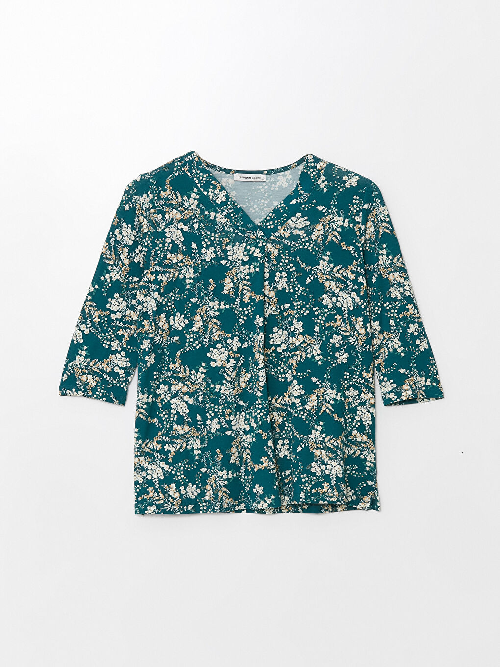 LCW Grace V-Neck Floral Blouse -W54563Z8-LSY
